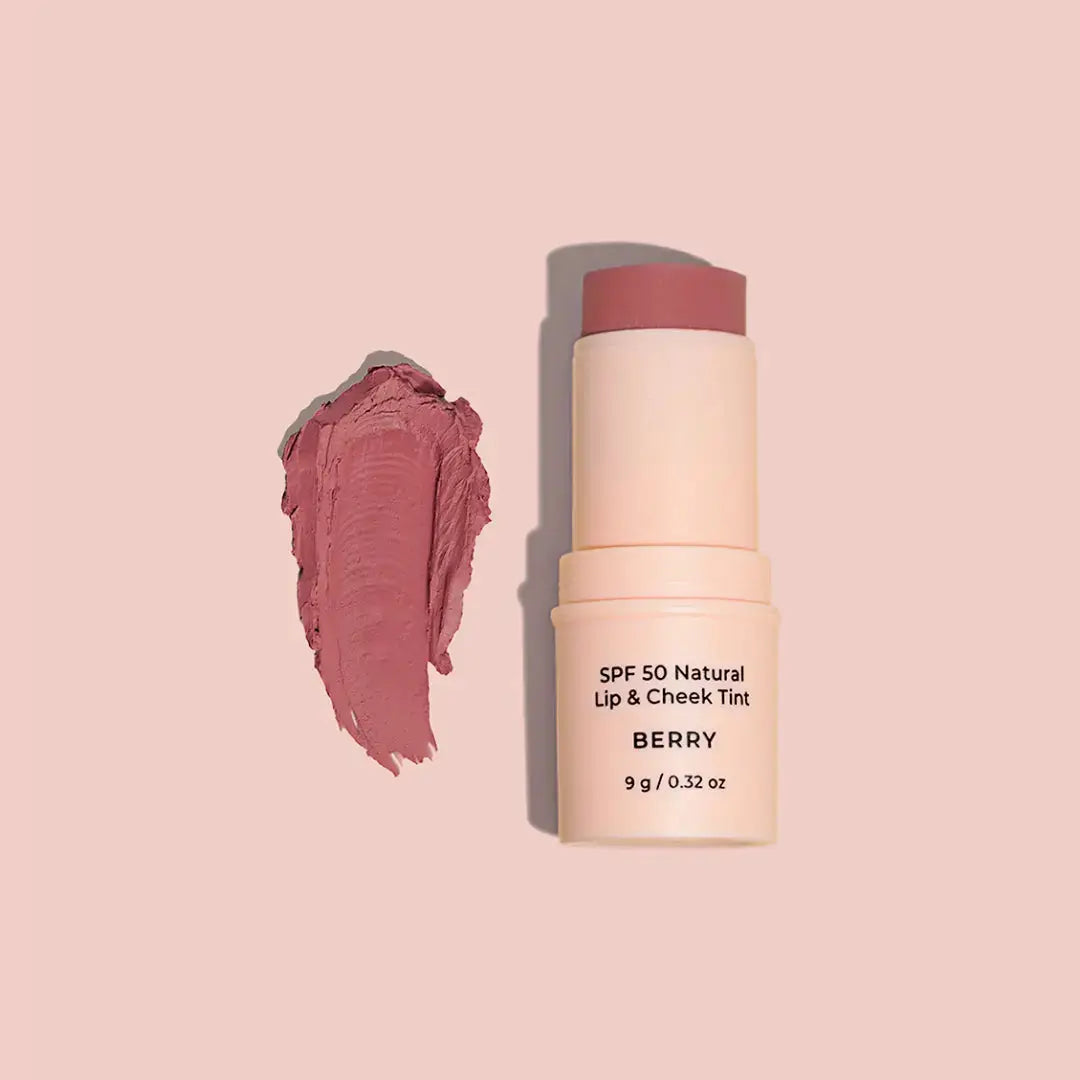 SPF 50 Natural Lip & Cheek Tint - Berry Avocado Zinc