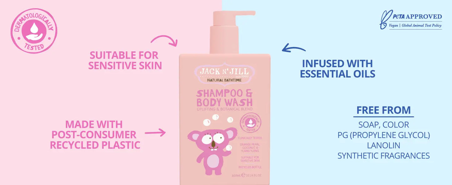 Jack N' Jill Shampoo & Body Wash - Natural 300mL