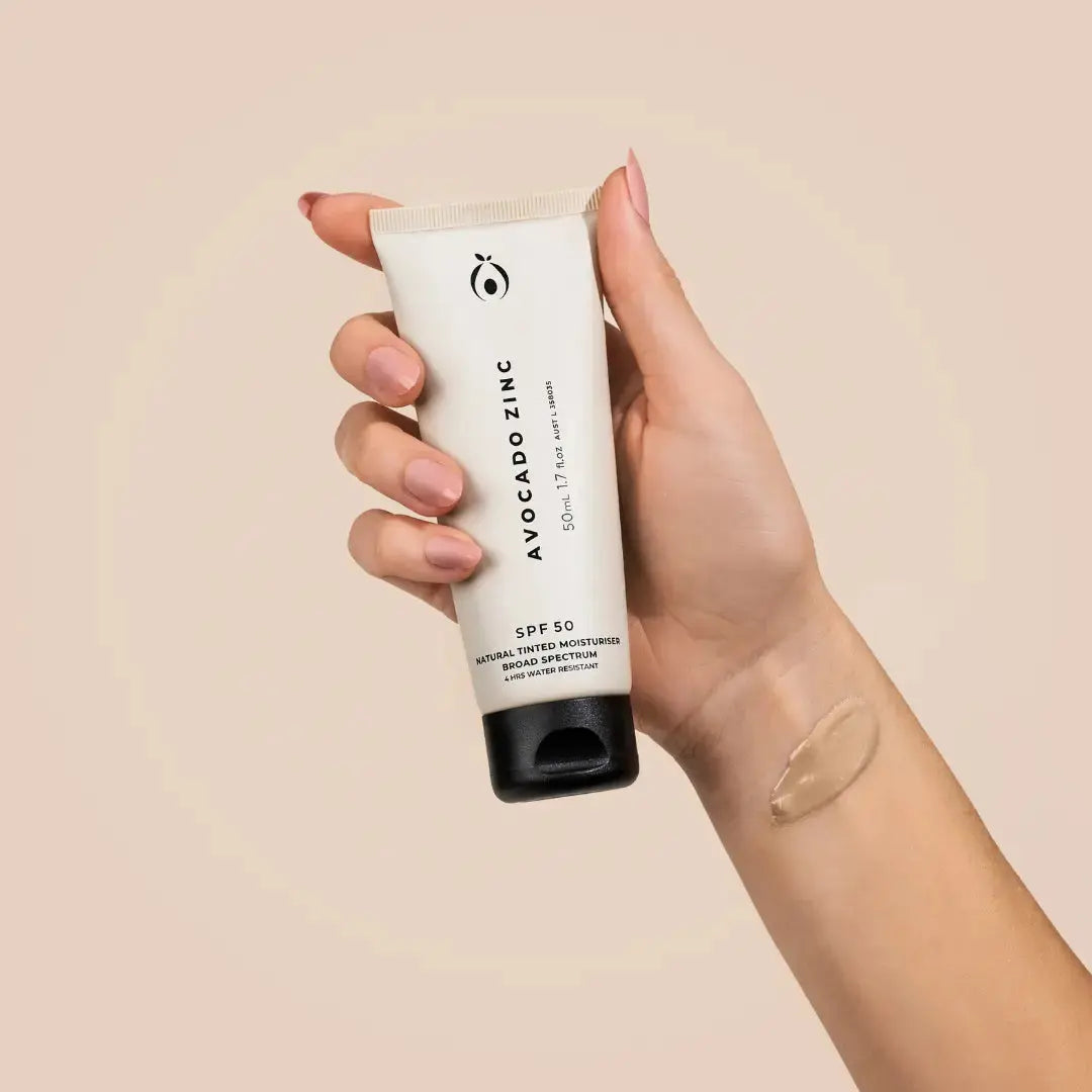 SPF 50 Natural Tinted Moisturiser - Light Avocado Zinc