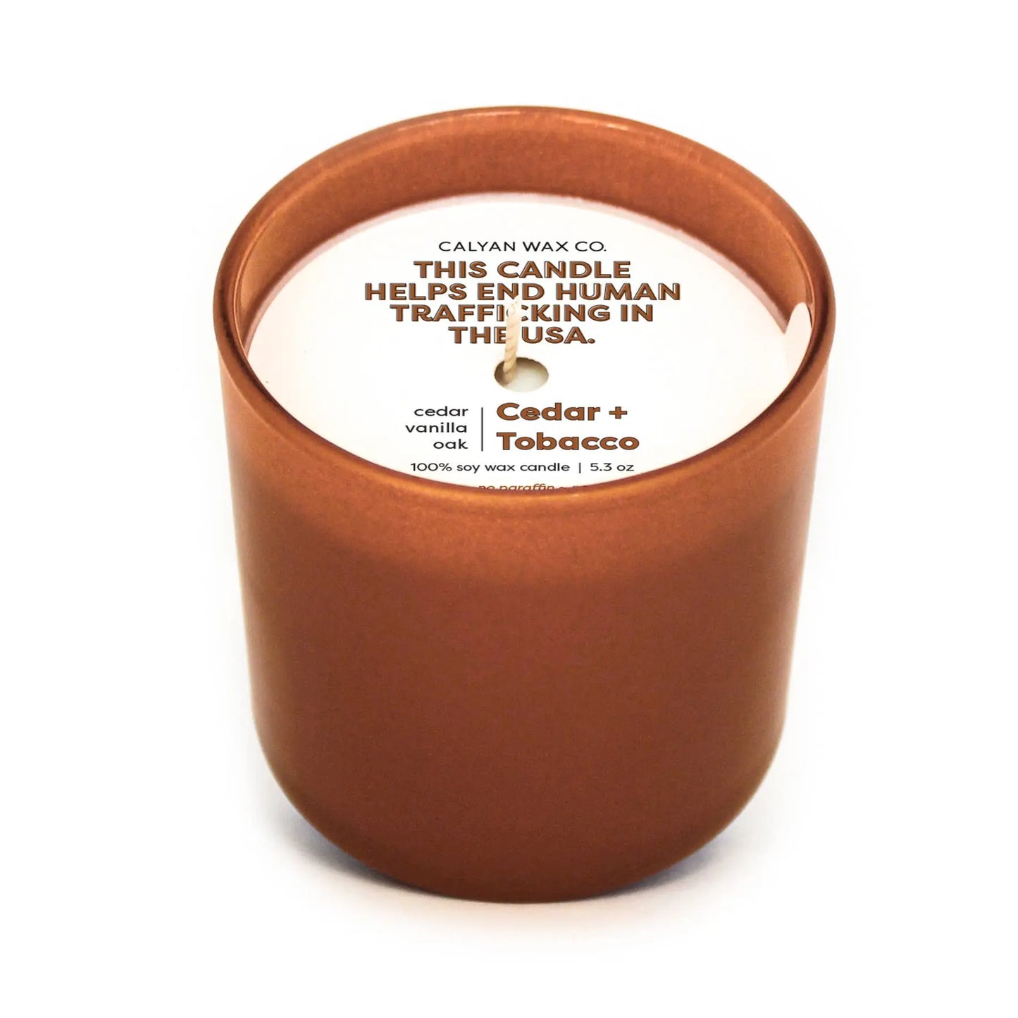 Cedar + Tobacco - Dignity Series Soy Candle Calyan Wax Co.