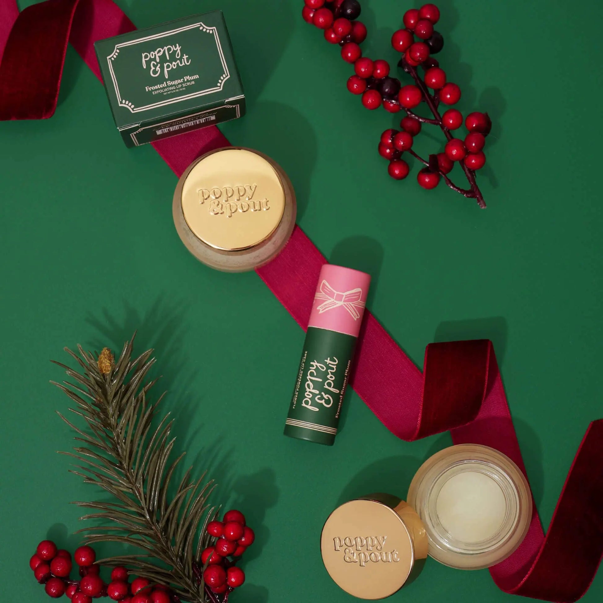 Limited Edition, Lip Scrub, Holiday, Frosted Sugar Plum Poppy & Pout