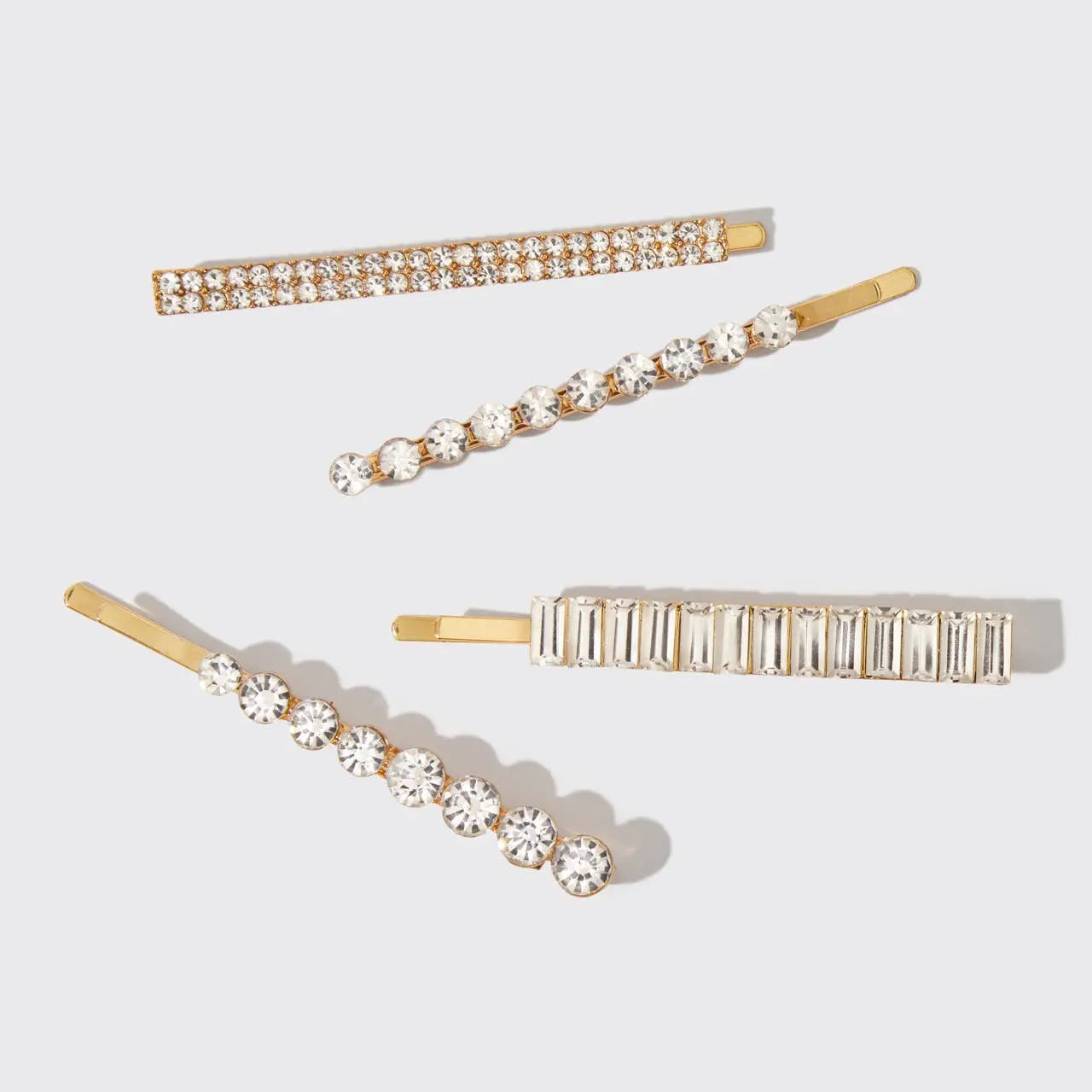 Holiday All Dressed up Rhinestone Bobby Pins 4pc Set KITSCH