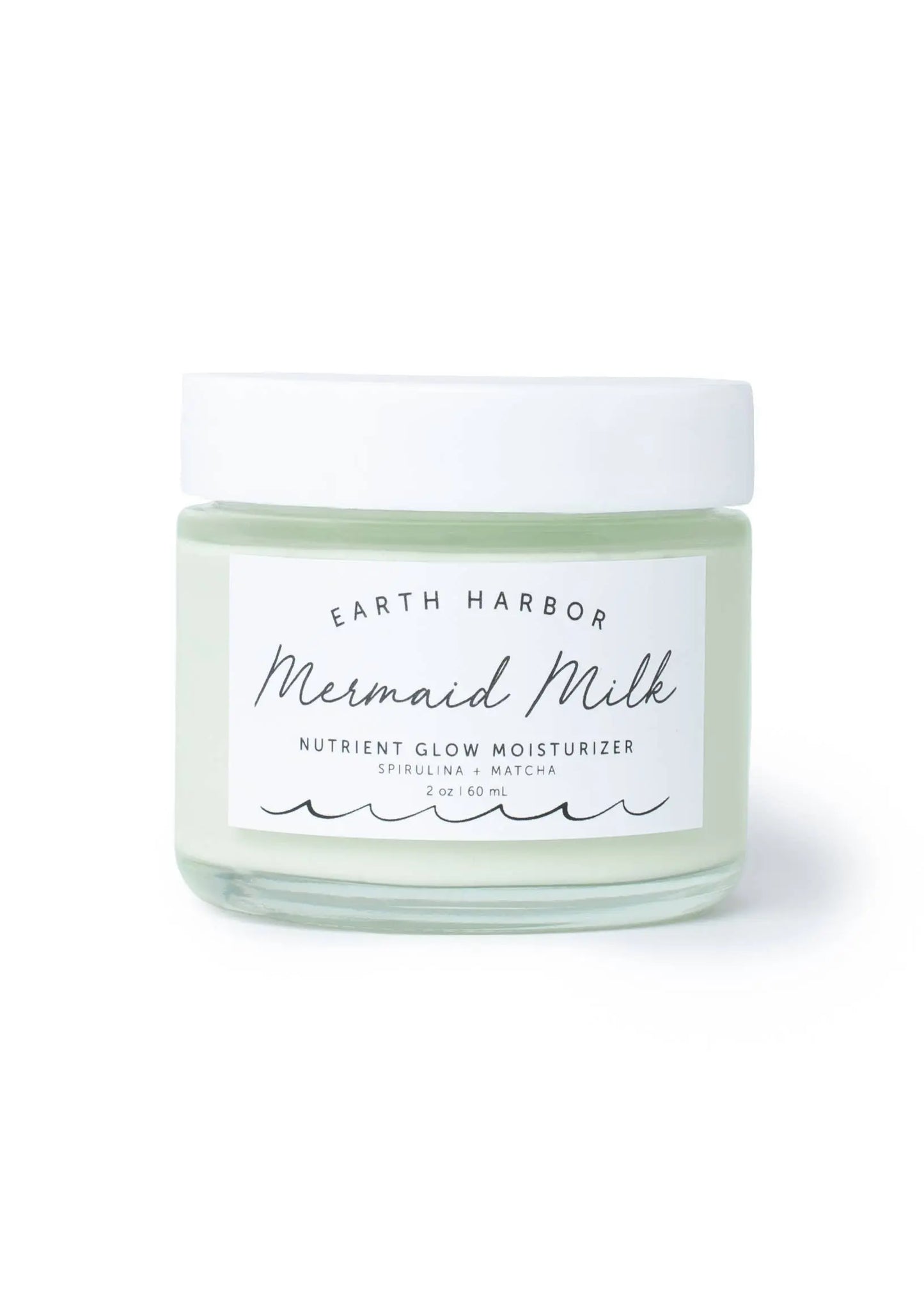MERMAID MILK Superfood Moisturizer: Matcha + Spirulina: 2 oz Earth Harbor Naturals