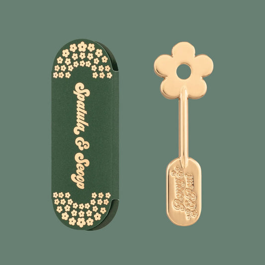 Lip Care Spatula, Gold Daisy Poppy & Pout