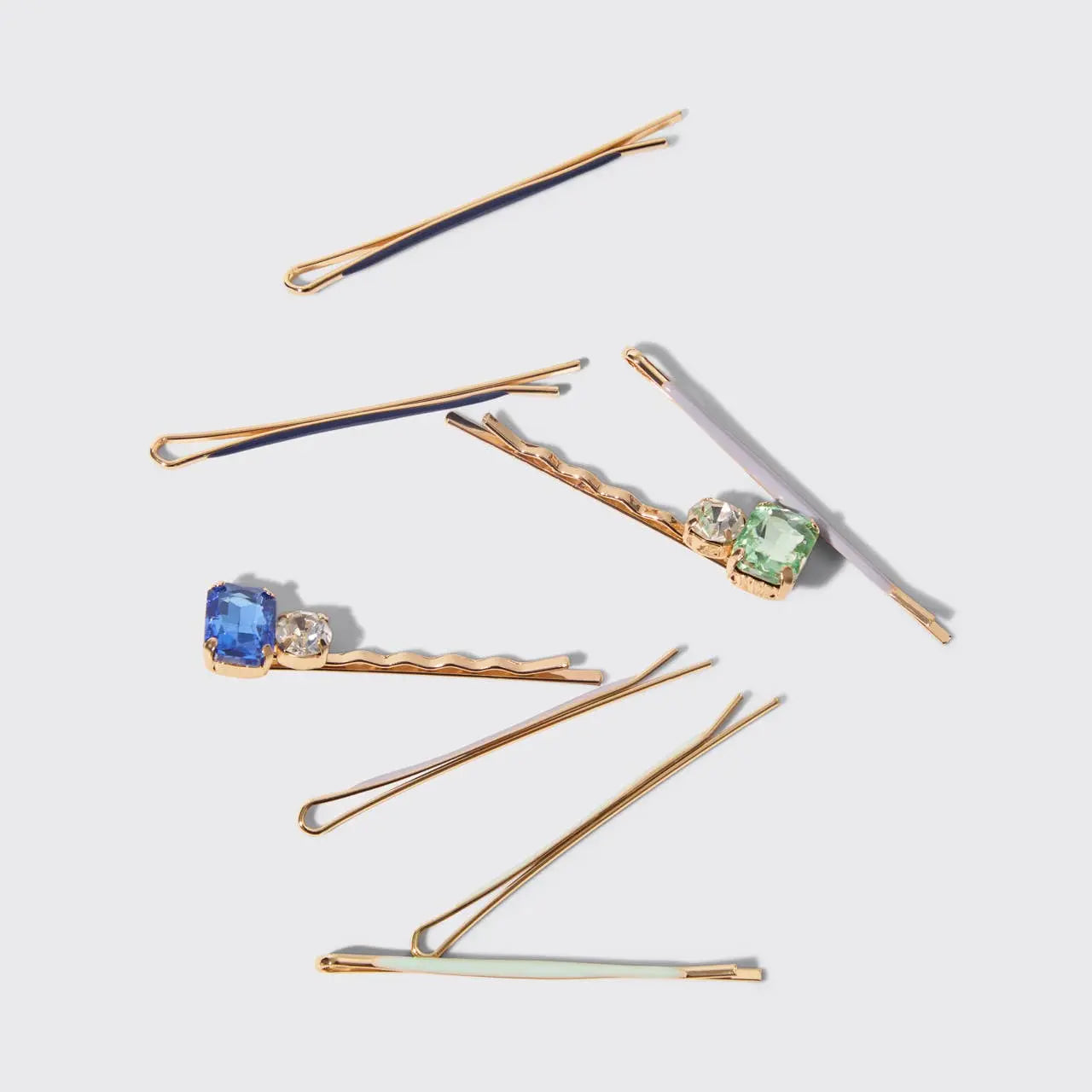 Cloud & Gem Bobby Pins 8pc Set - Garden Bouquet KITSCH