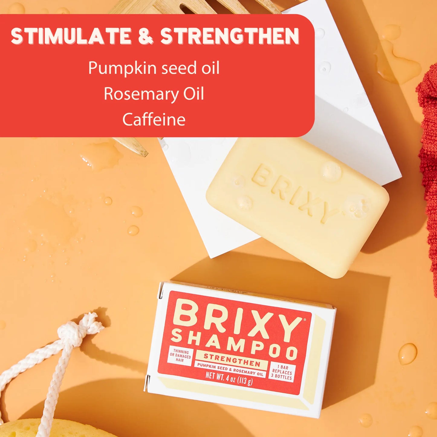 Strengthen Shampoo Bar For Thinning or Damaged Hair BRIXY