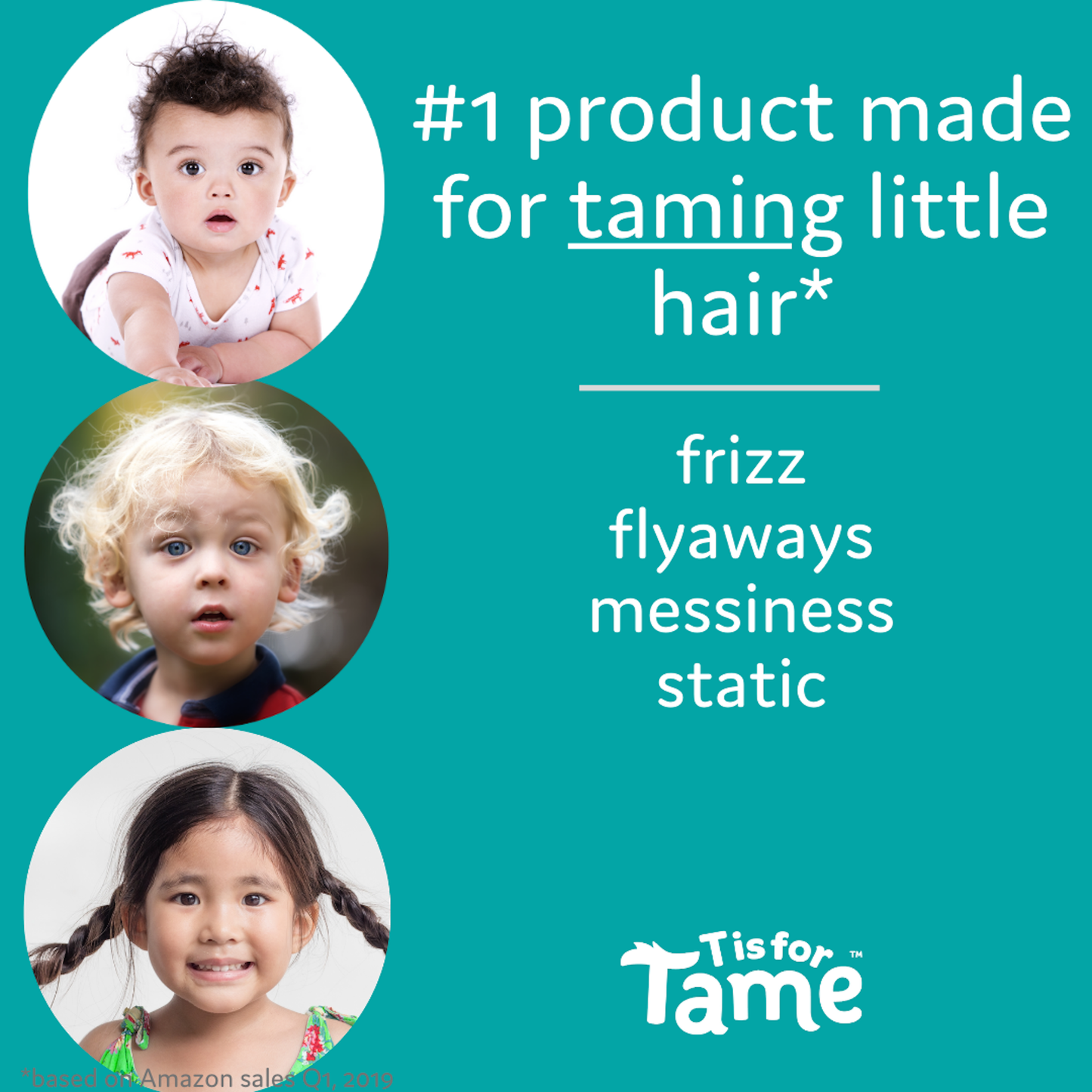 Hair Taming Cream for Kids, Natural, Anti-Frizz & Flyaways