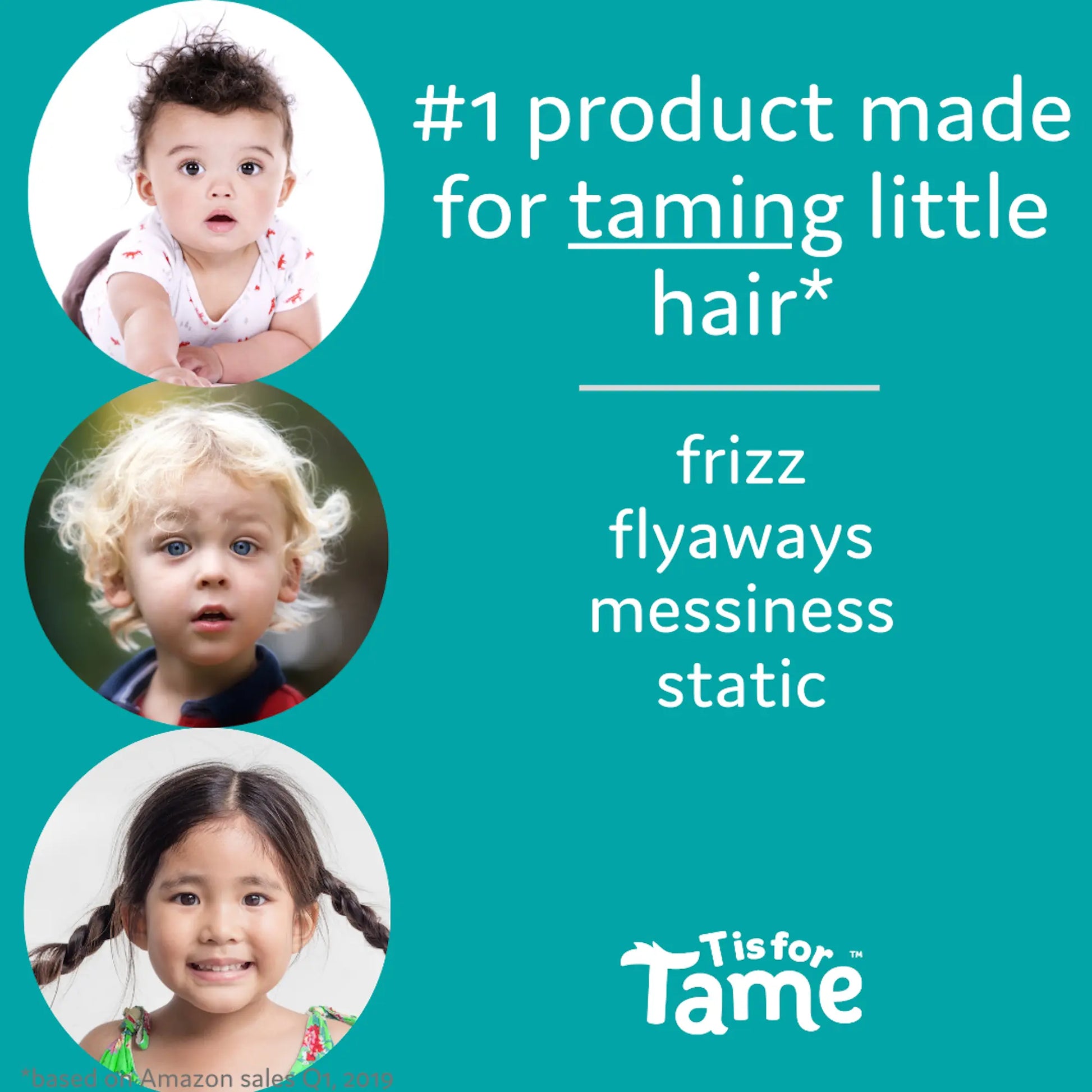 Hair Taming Cream for Kids, Natural, Anti-Frizz & Flyaways T is for Tame