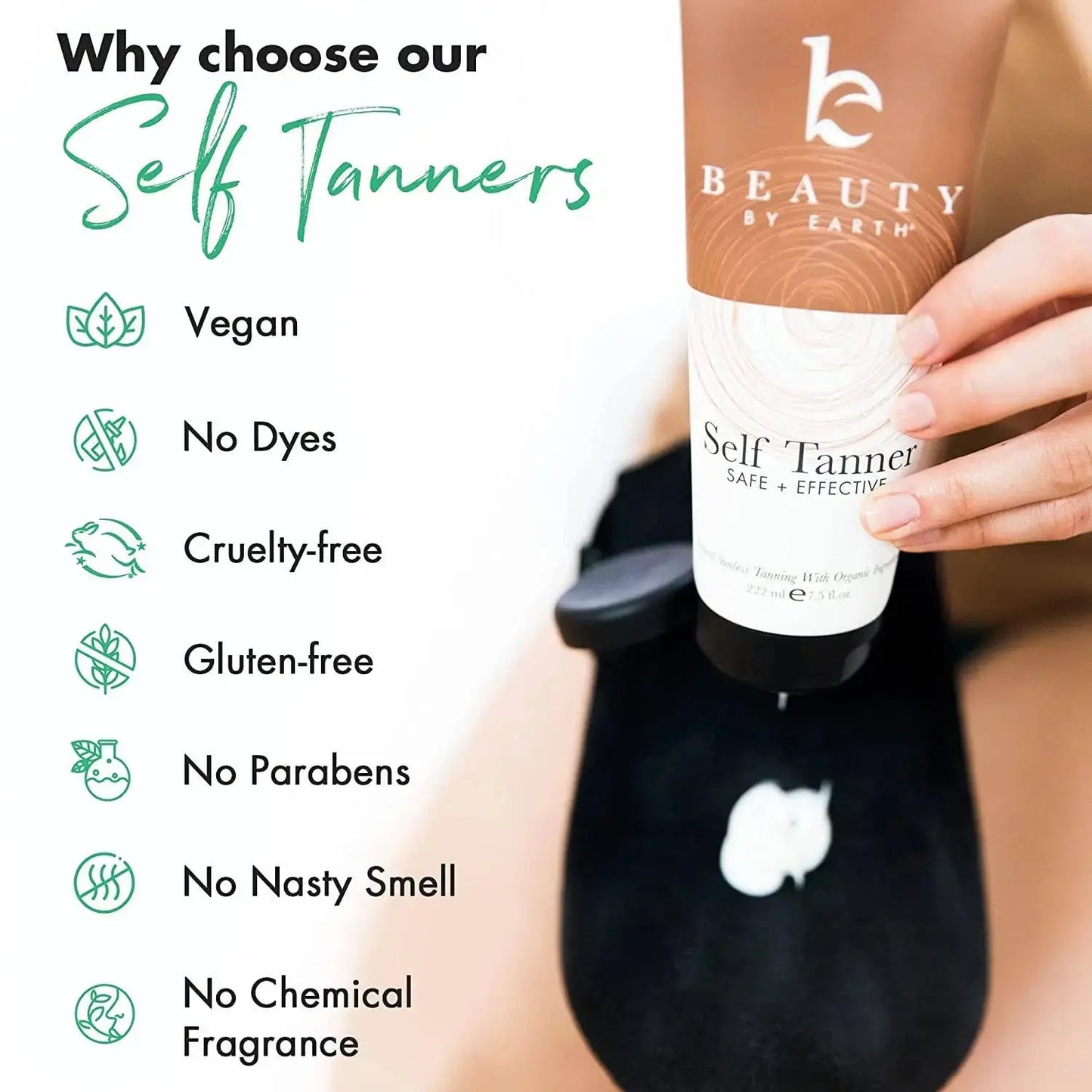 Self Tanner Body Lotion 7.5oz, (2 Shades): Medium to Dark Beauty By Earth