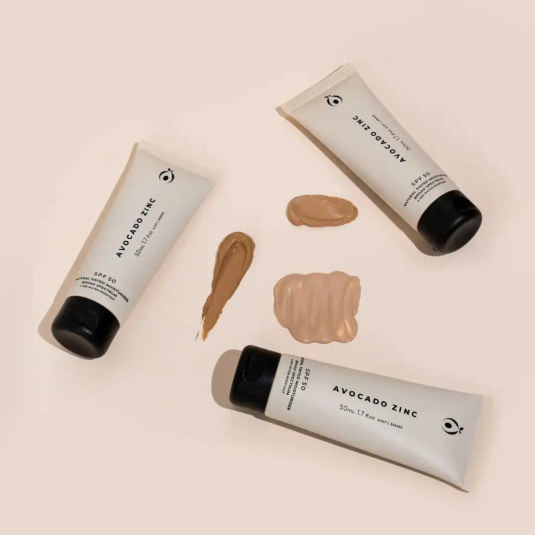 SPF 50 Natural Tinted Moisturiser - Light Avocado Zinc