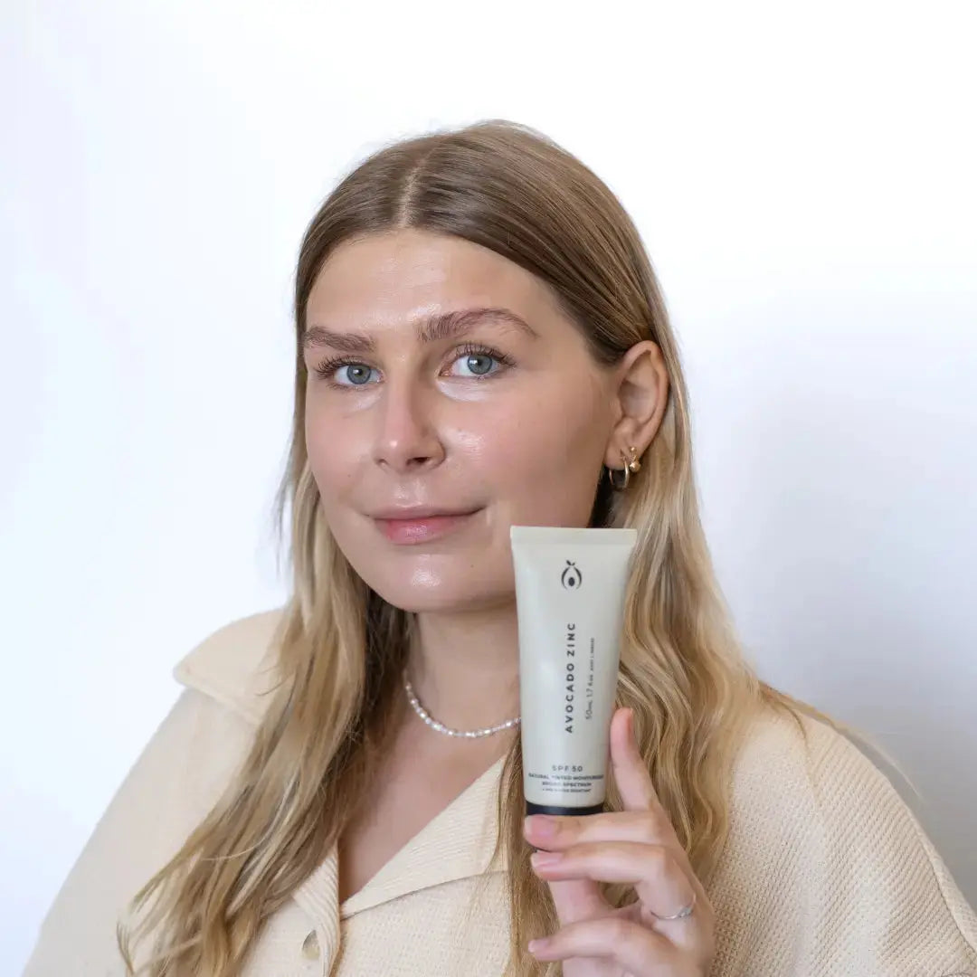 SPF 50 Natural Tinted Moisturiser - Light Avocado Zinc