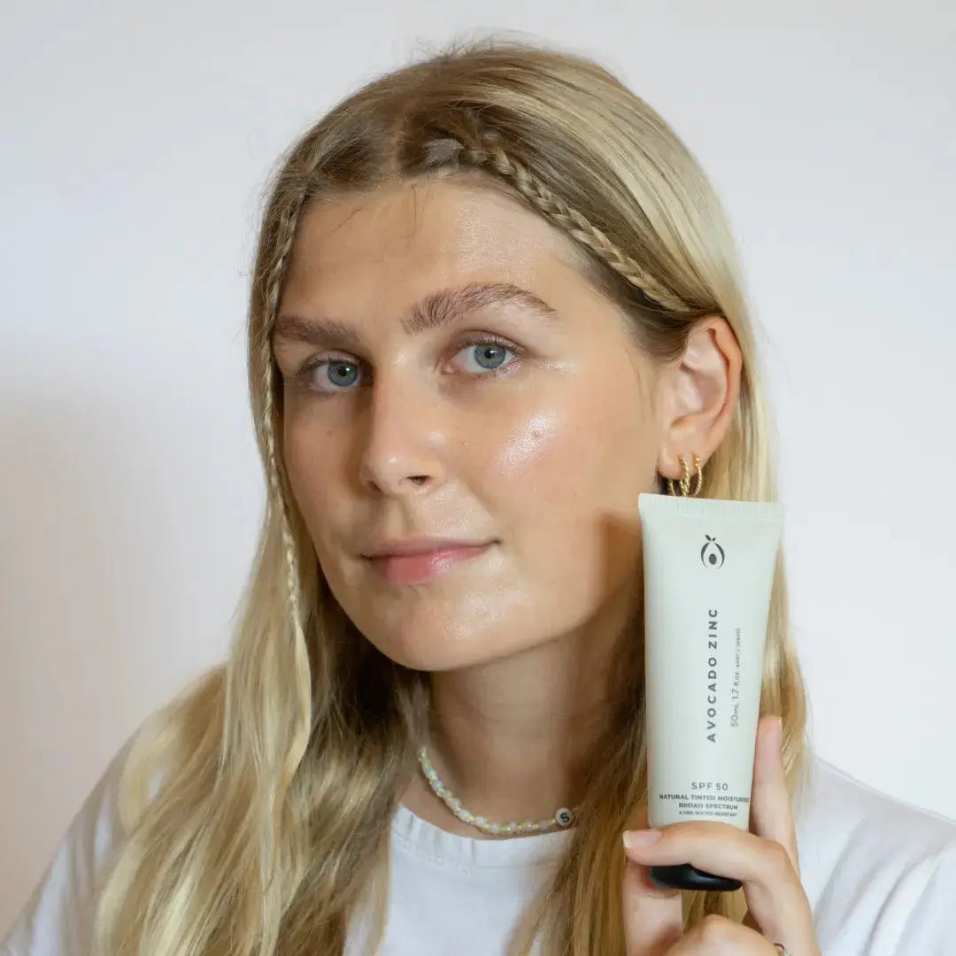 SPF 50 Natural Tinted Moisturiser - Light-Medium Avocado Zinc