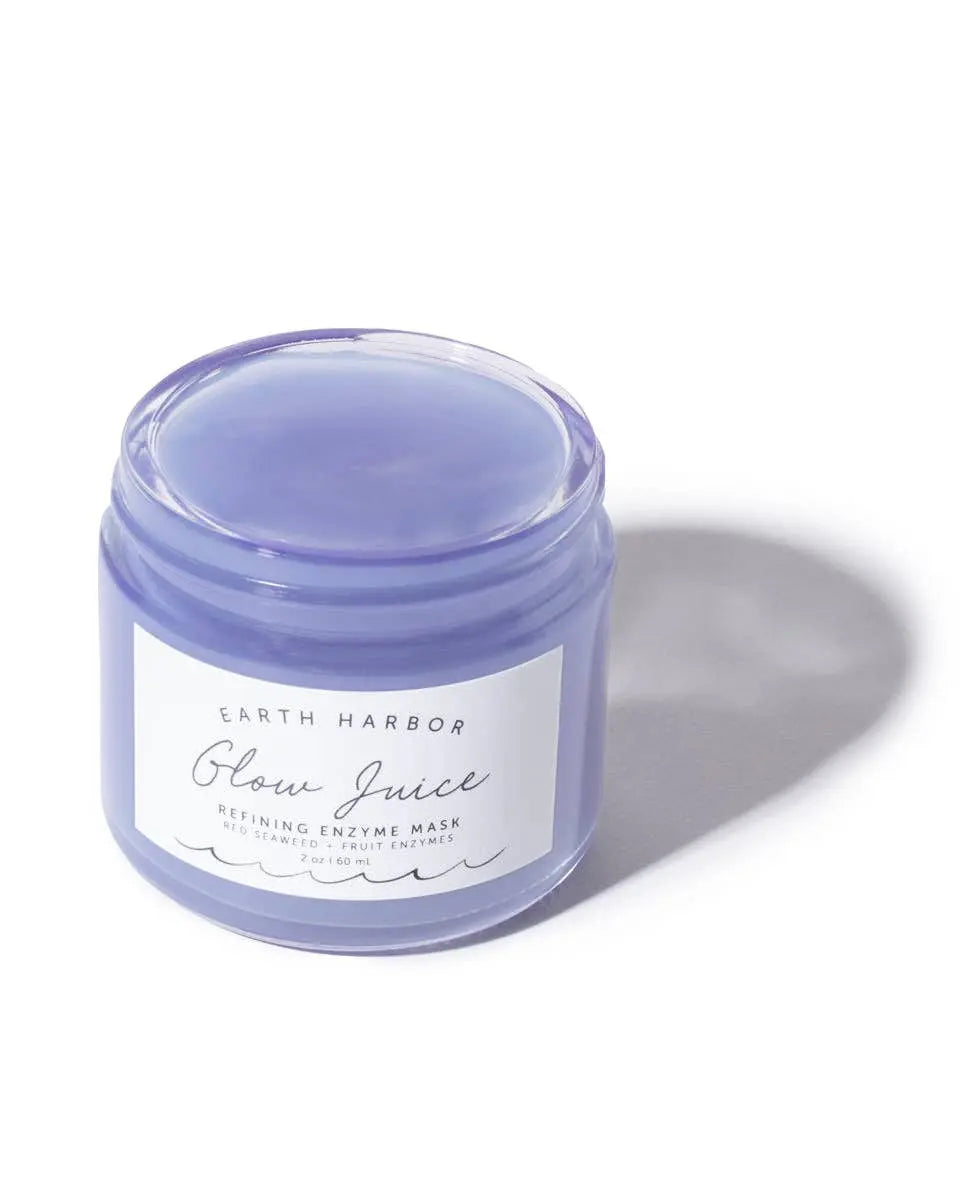 GLOW JUICE Enzyme Mask: Red Seaweed + AHA/BHA + Aloe: 2 oz Earth Harbor Naturals