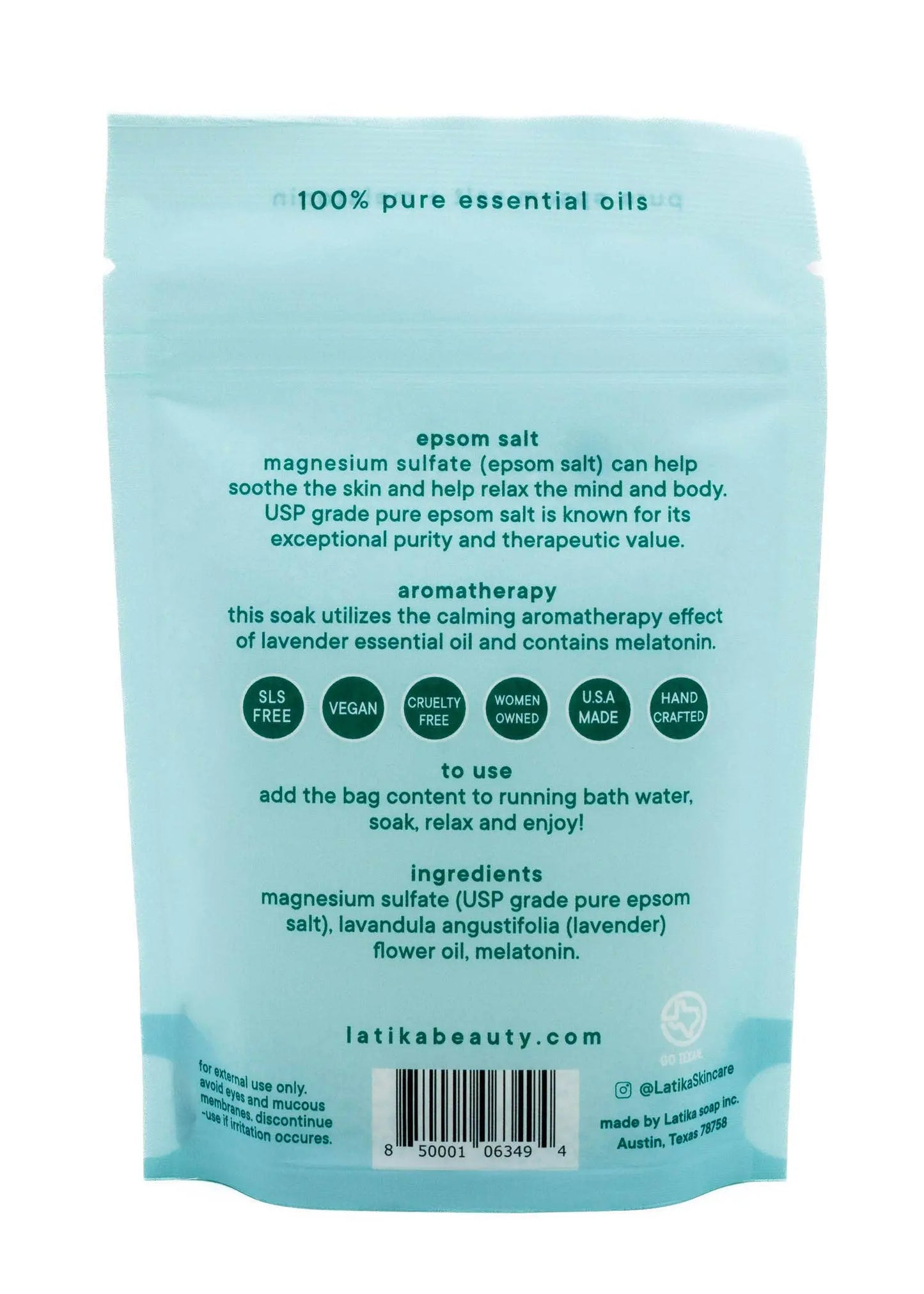 🌙Melatonin Bath Soak – Sleep Assist Latika Beauty