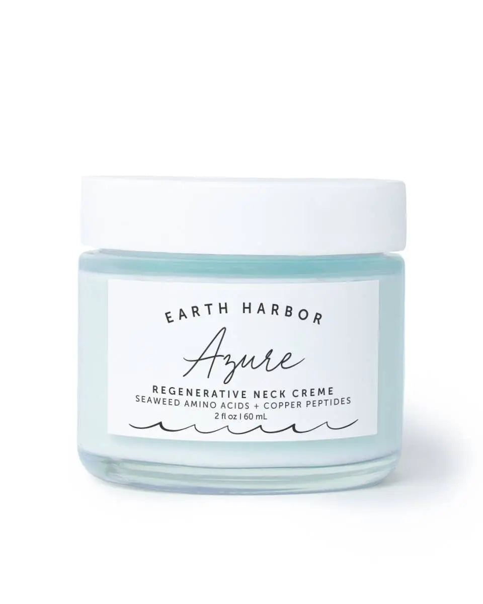 AZURE Smooth Neck + Face Water Cream: Amino Acids + Peptides Earth Harbor Naturals