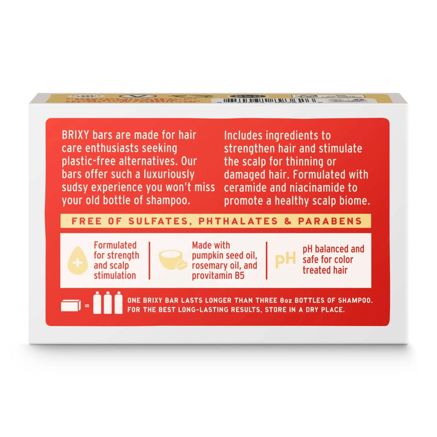 Strengthen Shampoo Bar For Thinning or Damaged Hair BRIXY