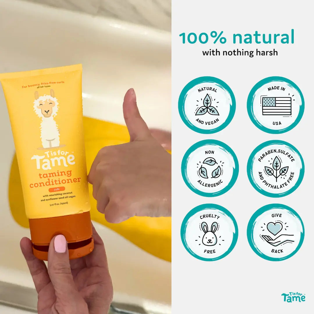 NEW Taming Conditioner – Natural & Nourishing Conditioner for Kids with Curls T is for Tame