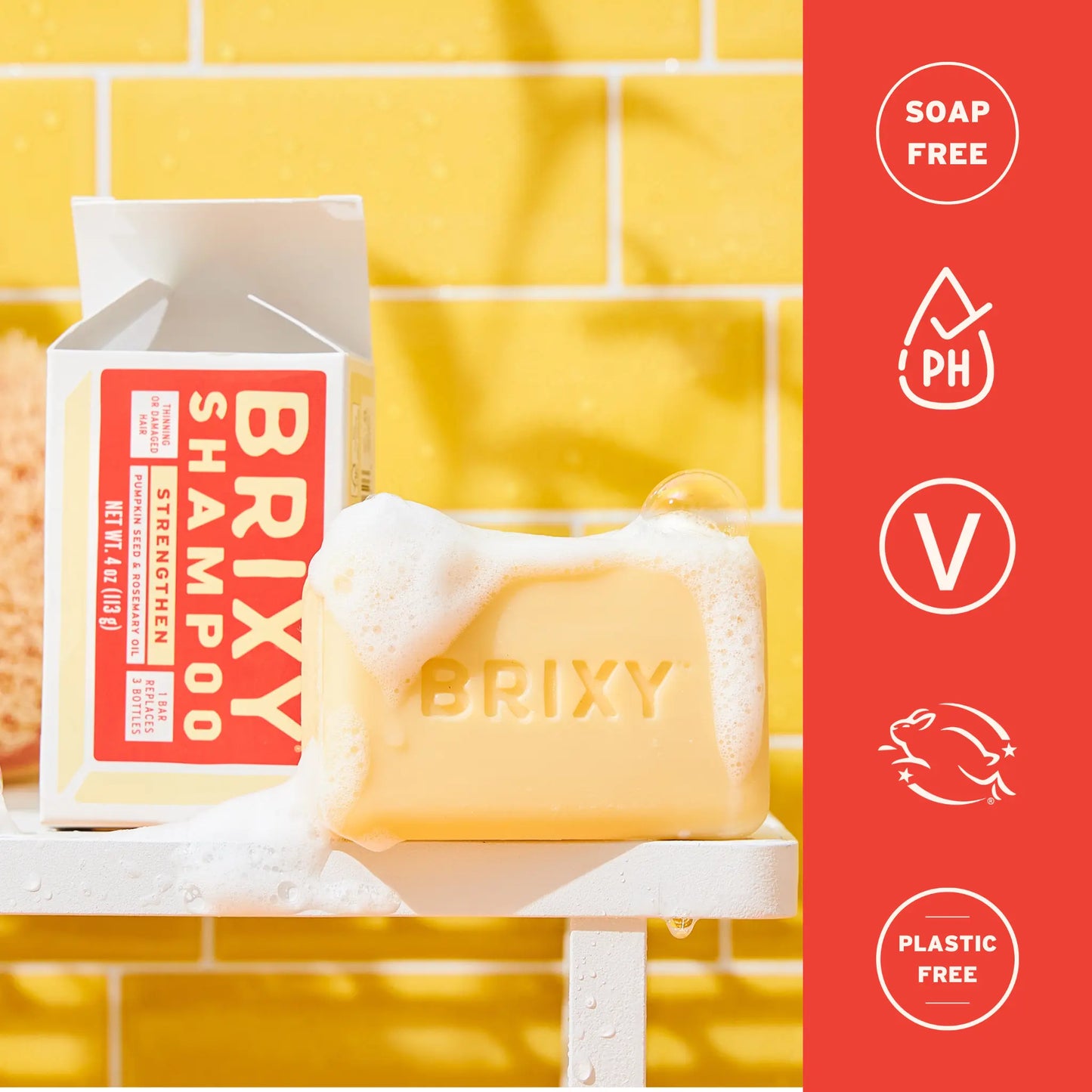 Strengthen Shampoo Bar For Thinning or Damaged Hair BRIXY
