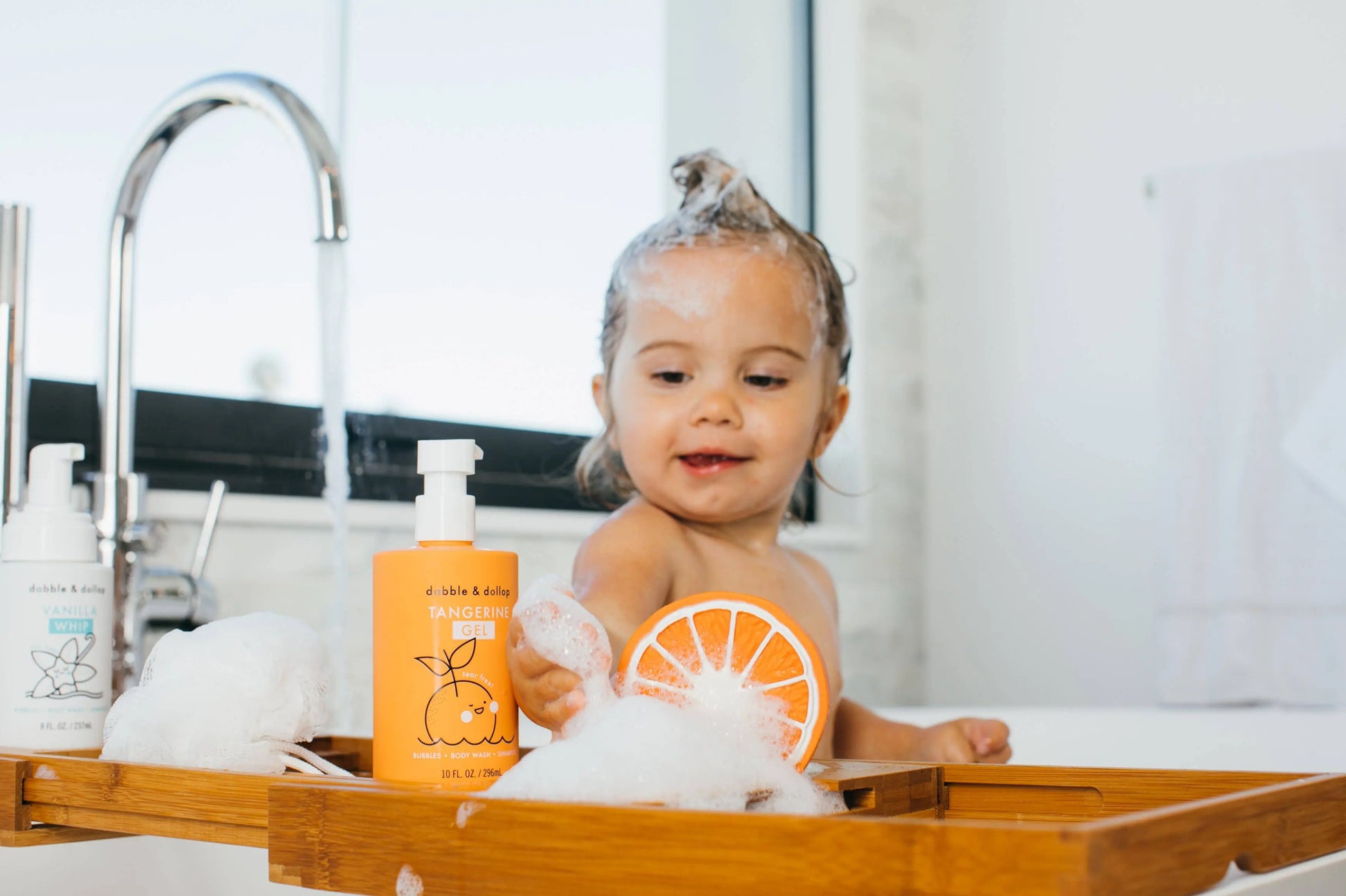 All-Natural Tangerine Shampoo, Body Wash & Bubbles Dabble & Dollop