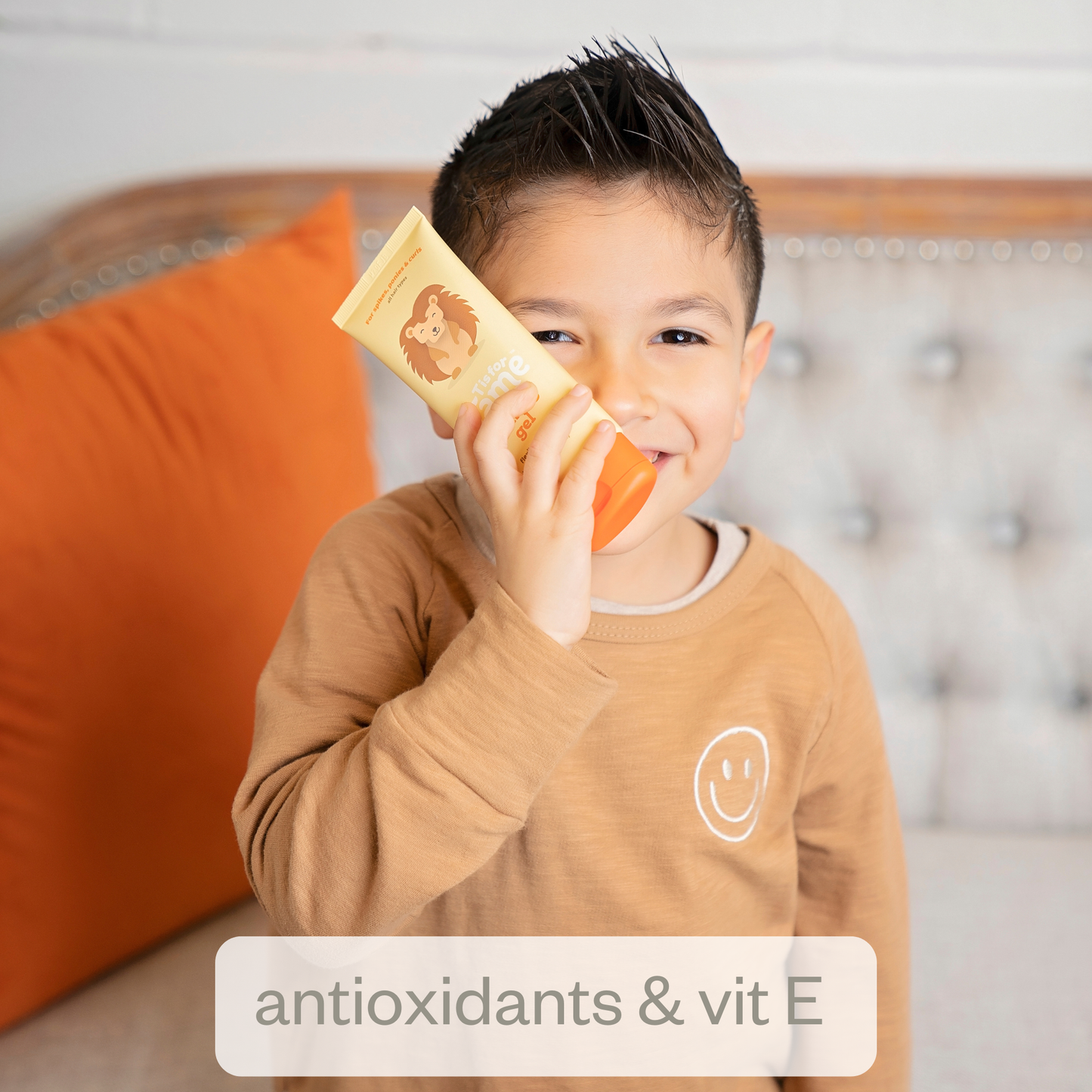 Hair Taming Gel for Kids with Vitamin E, Natural, Not Sticky