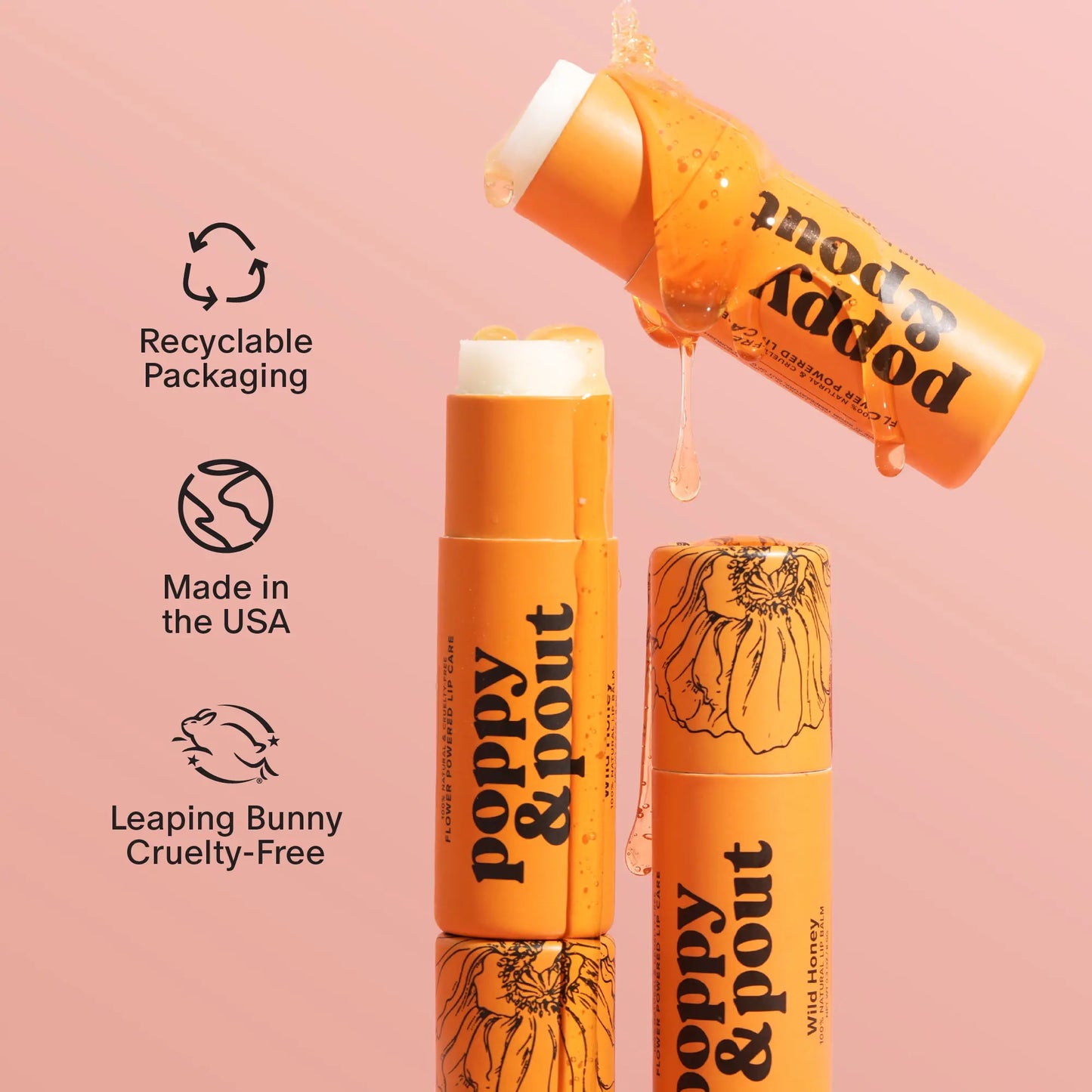 Lip Balm, Wild Honey Poppy & Pout