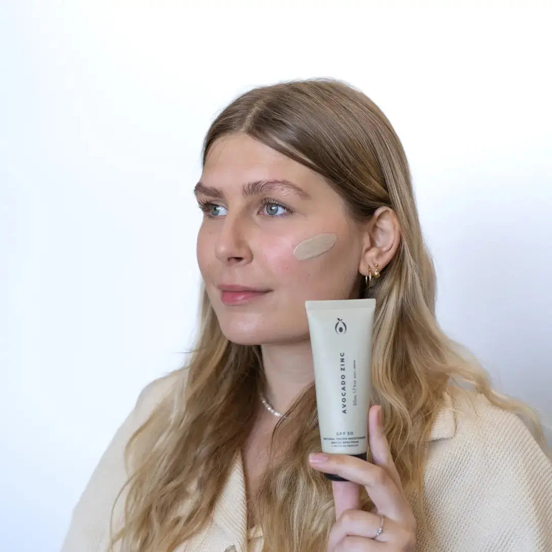 SPF 50 Natural Tinted Moisturiser - Light Avocado Zinc