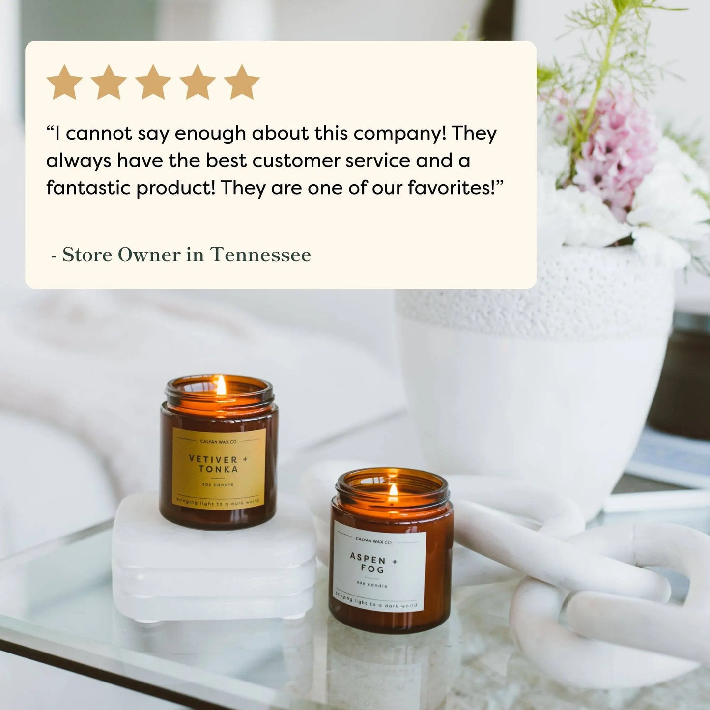 Evergreen + Eucalyptus - Mini Amber Jar Soy Candle Calyan Wax Co.