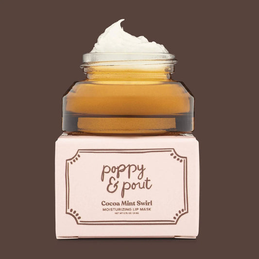 Limited Edition, Lip Mask, Holiday, Cocoa Mint Swirl Poppy & Pout