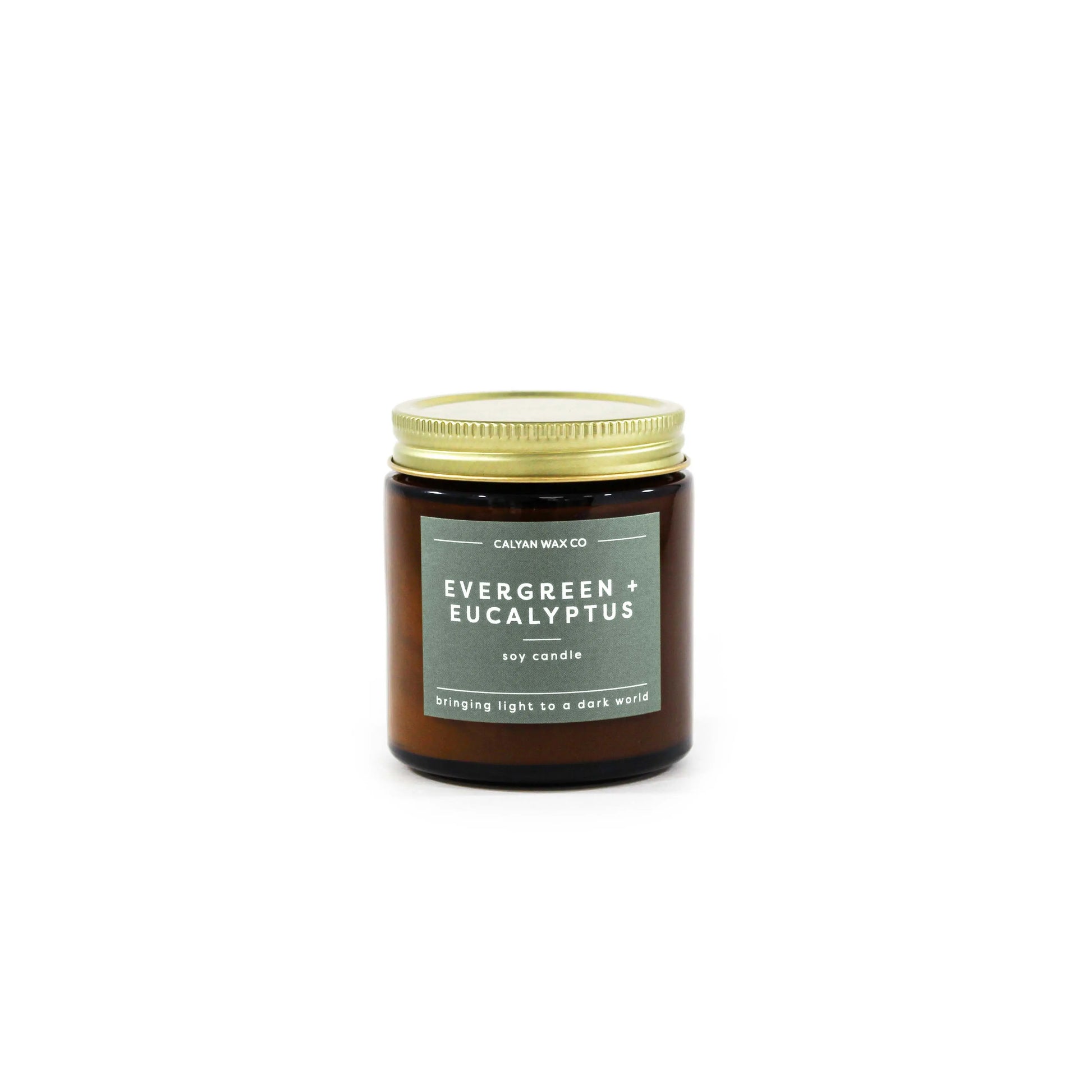 Evergreen + Eucalyptus - Mini Amber Jar Soy Candle Calyan Wax Co.