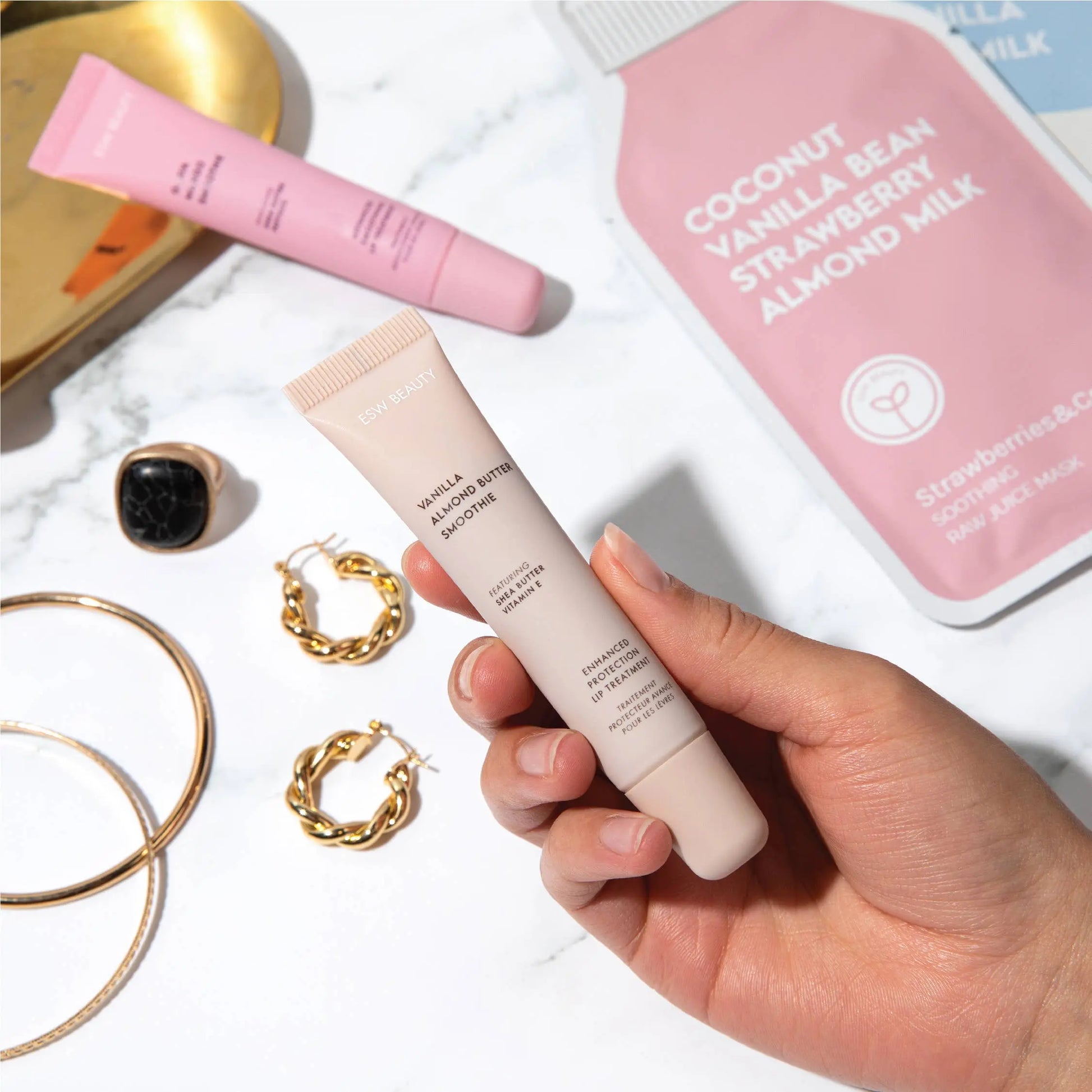 Vanilla Almond Butter Smoothie Protection Lip Treatment ESW Beauty