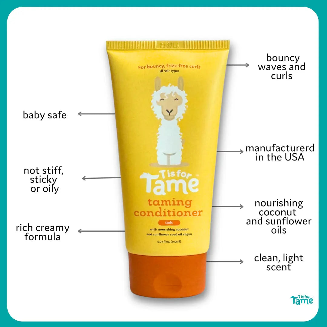NEW Taming Conditioner – Natural & Nourishing Conditioner for Kids with Curls T is for Tame