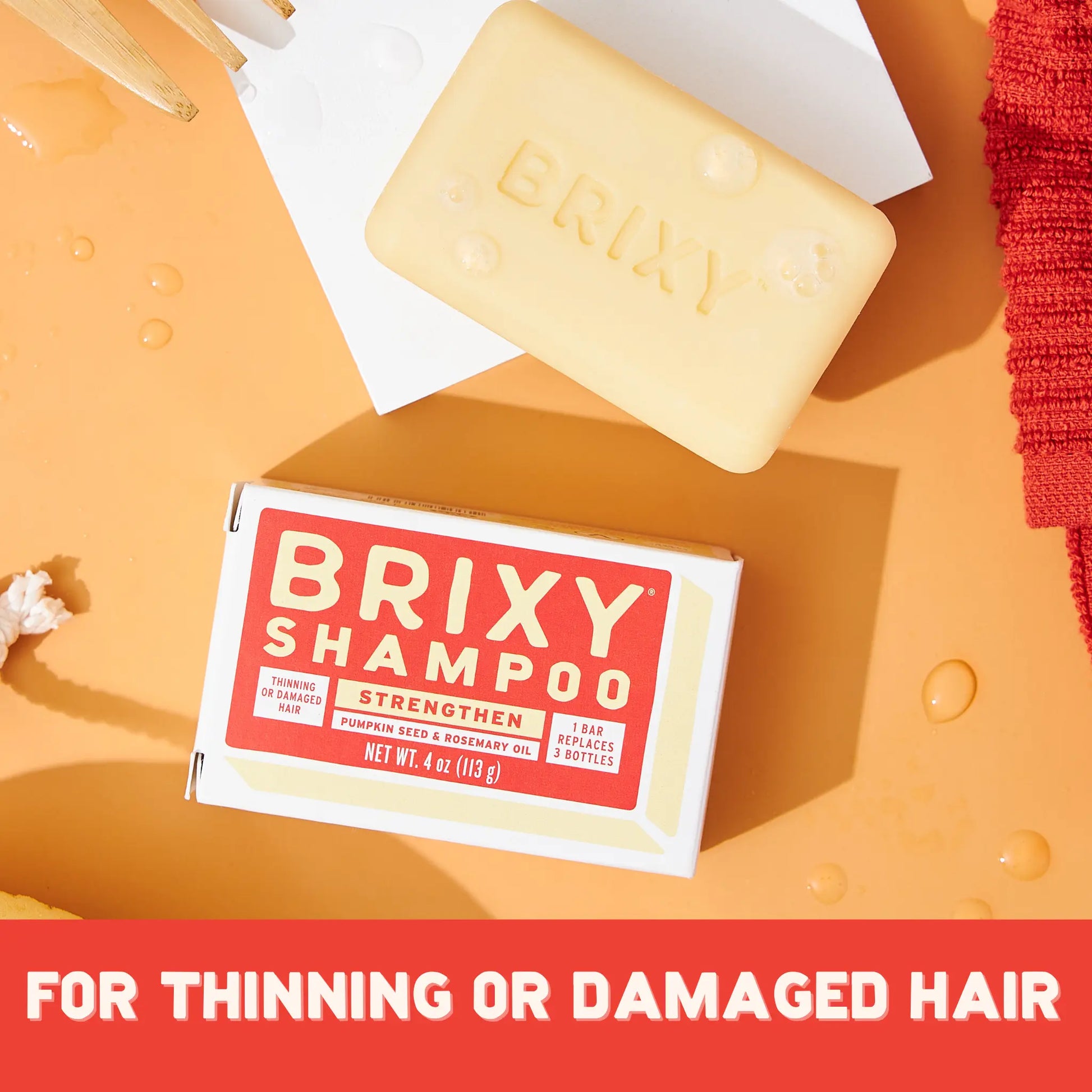 Strengthen Shampoo Bar For Thinning or Damaged Hair BRIXY