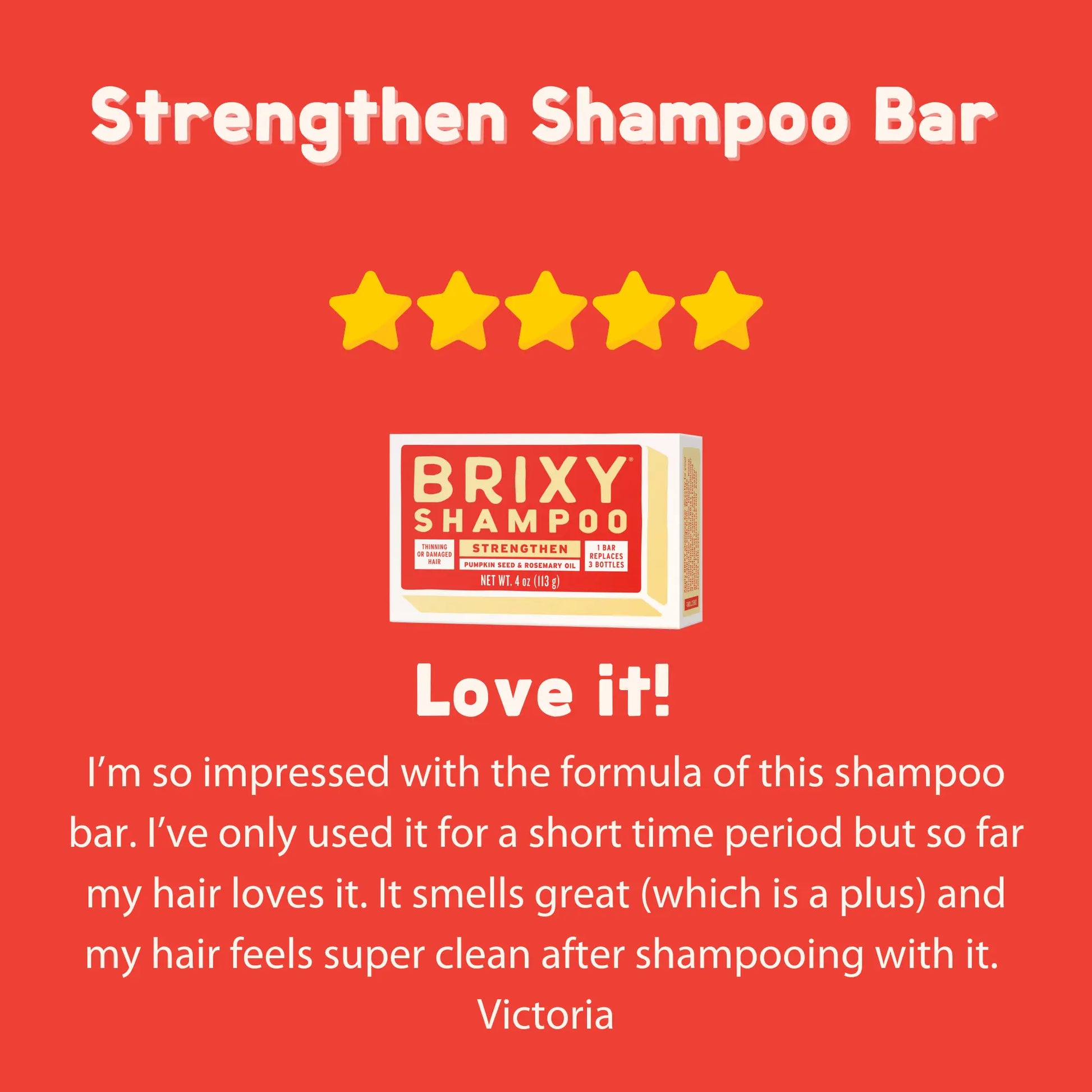 Strengthen Shampoo Bar For Thinning or Damaged Hair BRIXY