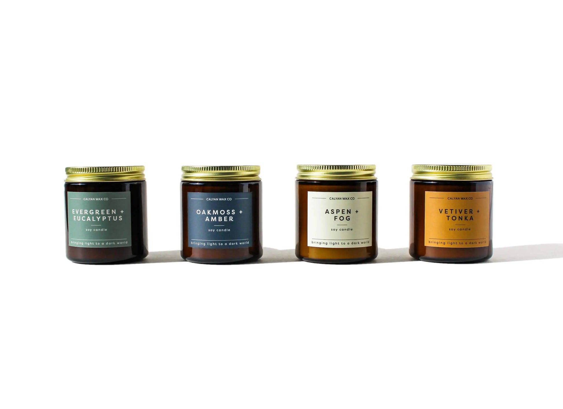 Evergreen + Eucalyptus - Mini Amber Jar Soy Candle Calyan Wax Co.