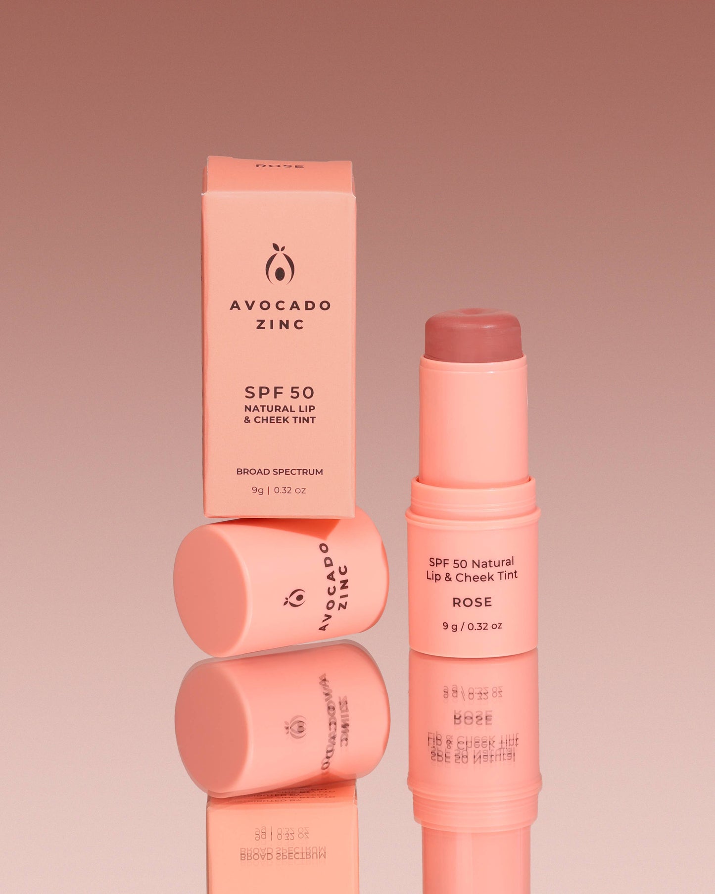 Avocado Zinc SPF 50 Natural Lip & Cheek Tint with Broad Spectrum Sun Protection