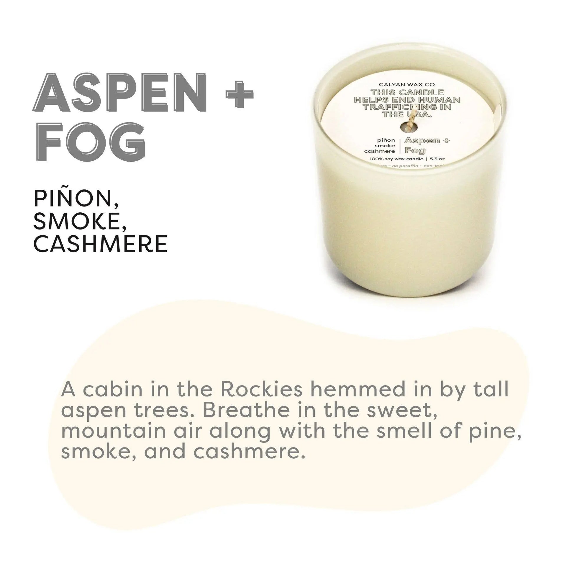 Aspen + Fog - Dignity Series Soy Candle Calyan Wax Co.