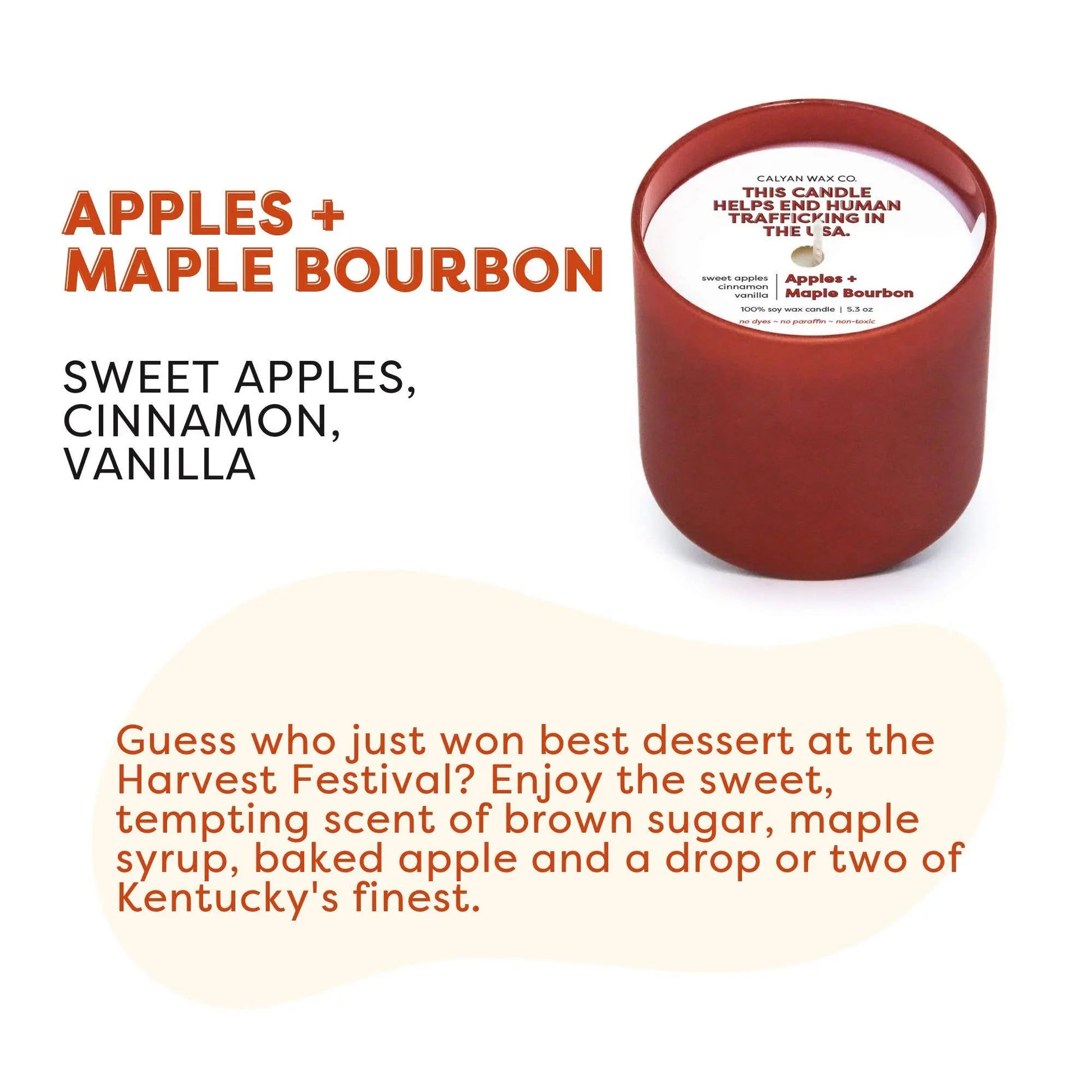 Apples + Maple Bourbon - Dignity Series Soy Candle Calyan Wax Co.