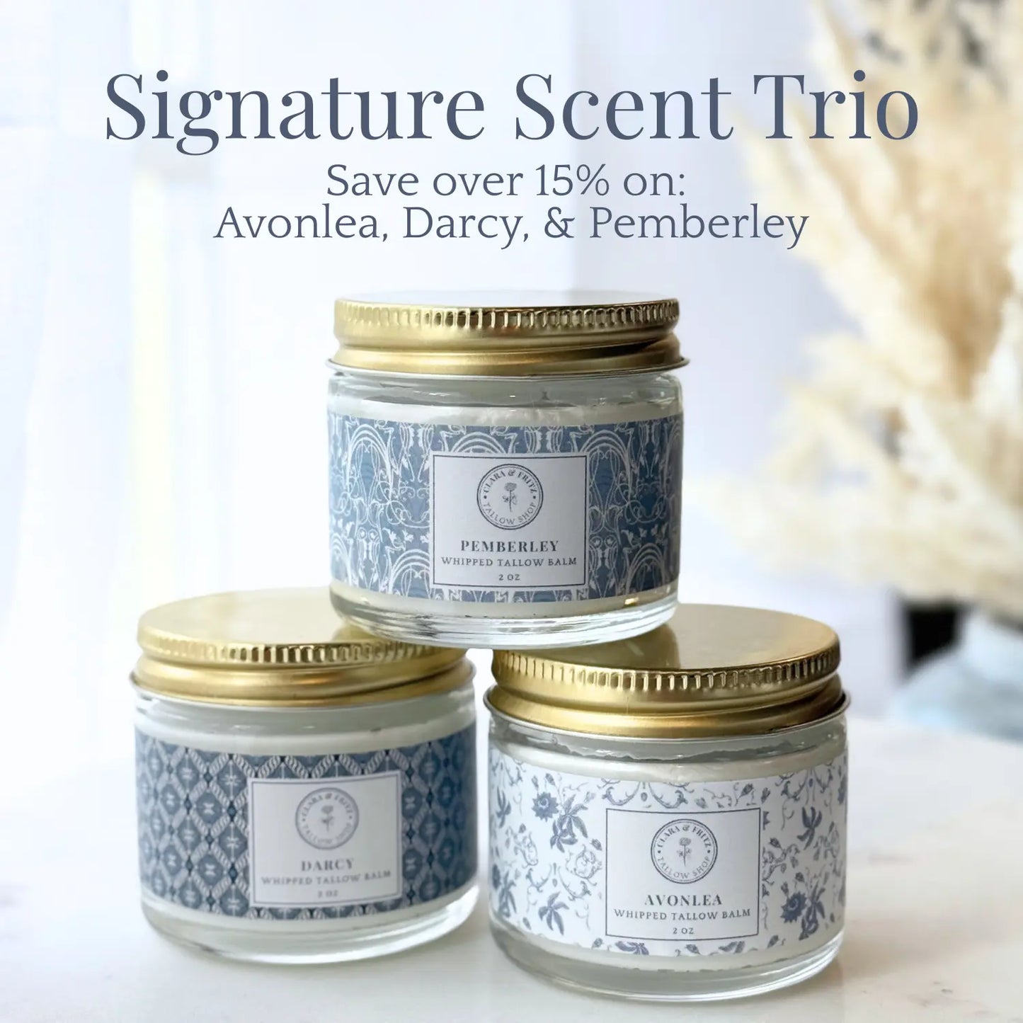 Darcy Frankincense & Cedarwood Scented Whipped Tallow Balm Clara & Fritz Tallow Shop
