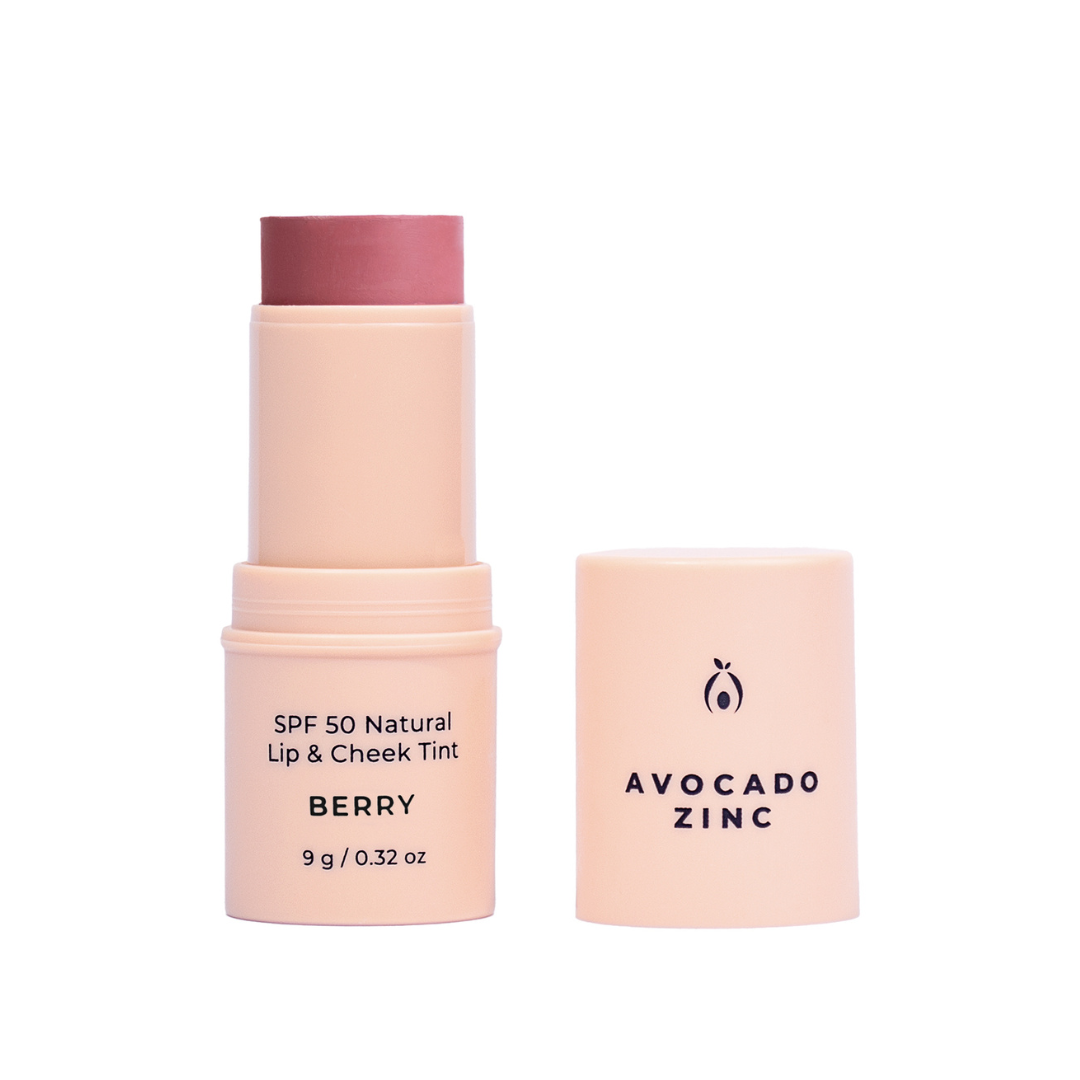 Avocado Zinc SPF 50 Natural Lip & Cheek Tint with Broad Spectrum Sun Protection
