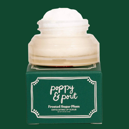 Limited Edition, Lip Scrub, Holiday, Frosted Sugar Plum Poppy & Pout
