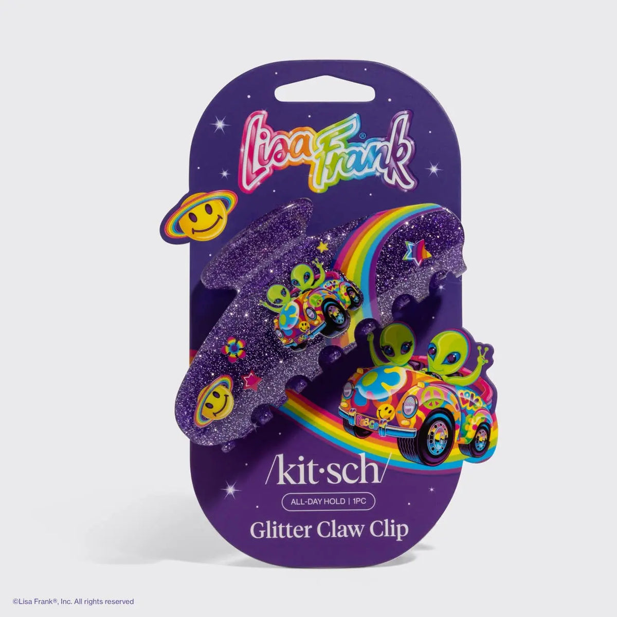 Lisa Frank x Kitsch Glitter Claw Clip in Zoomer™ & Zorbit™ KITSCH