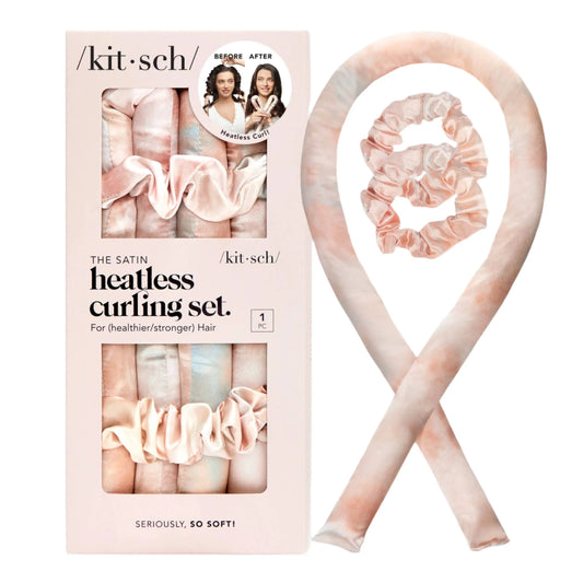 Satin Heatless Curling Set - Sunset Tie Dye KITSCH