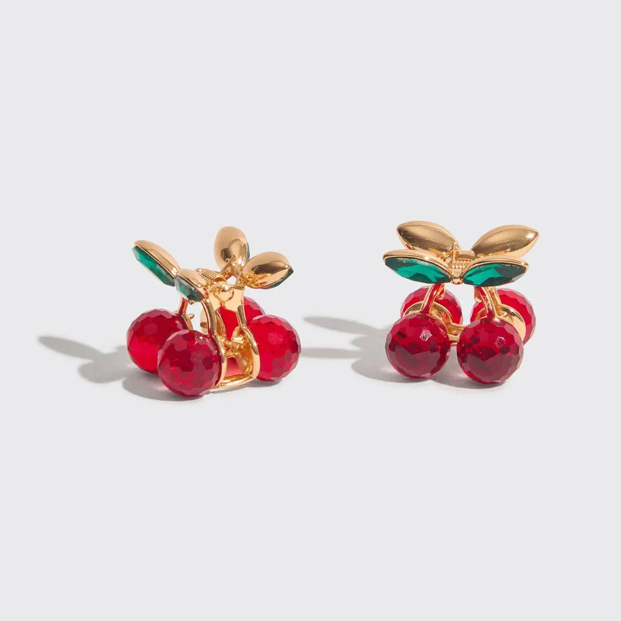 Mini Rhinestone Claw Clips 2pc Set - Cherry KITSCH