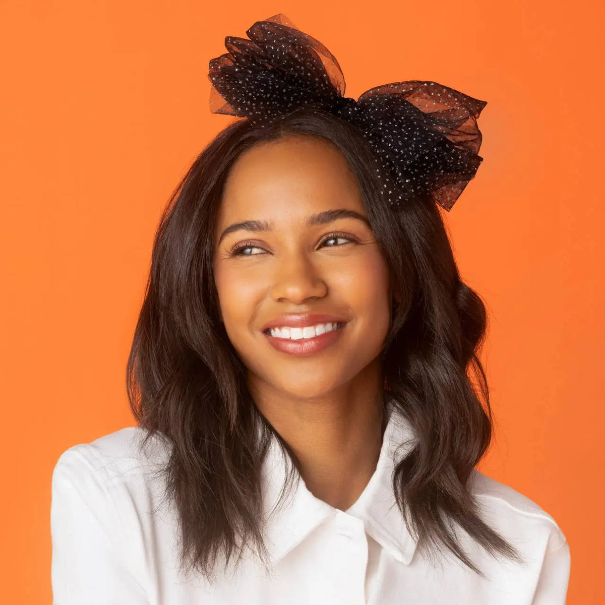 Glitter Tulle Headband - Black KITSCH
