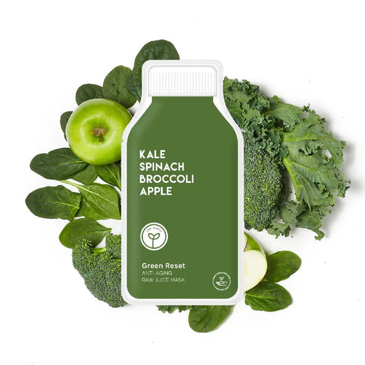 Green Reset Anti Aging Raw Juice Sheet Mask: With Peg Hole ESW Beauty