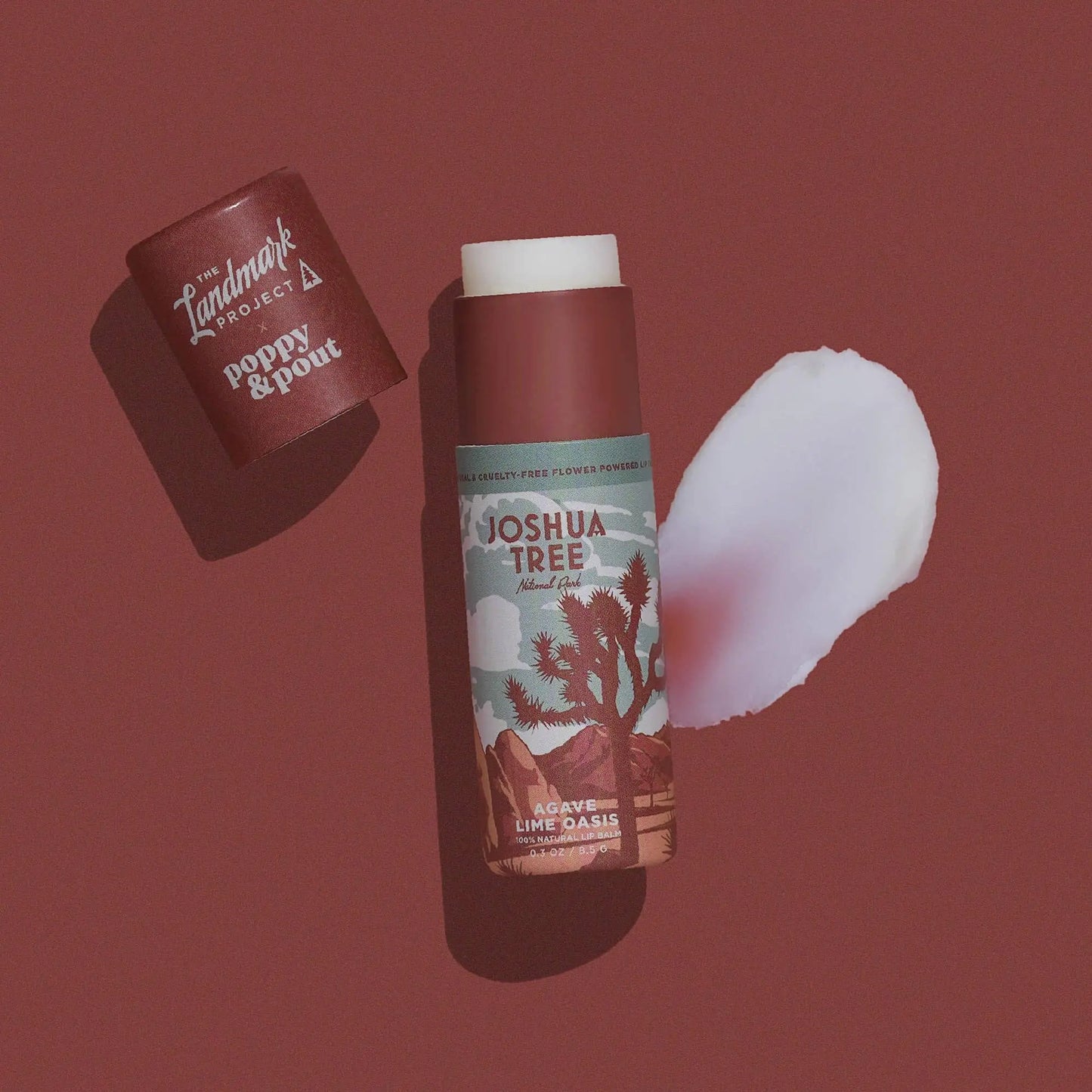The Landmark Project, Lip Balm, Joshua Tree Agave Lime Oasis Poppy & Pout