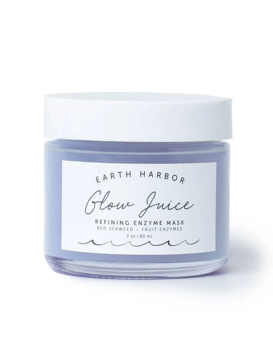 GLOW JUICE Enzyme Mask: Red Seaweed + AHA/BHA + Aloe: 2 oz Earth Harbor Naturals