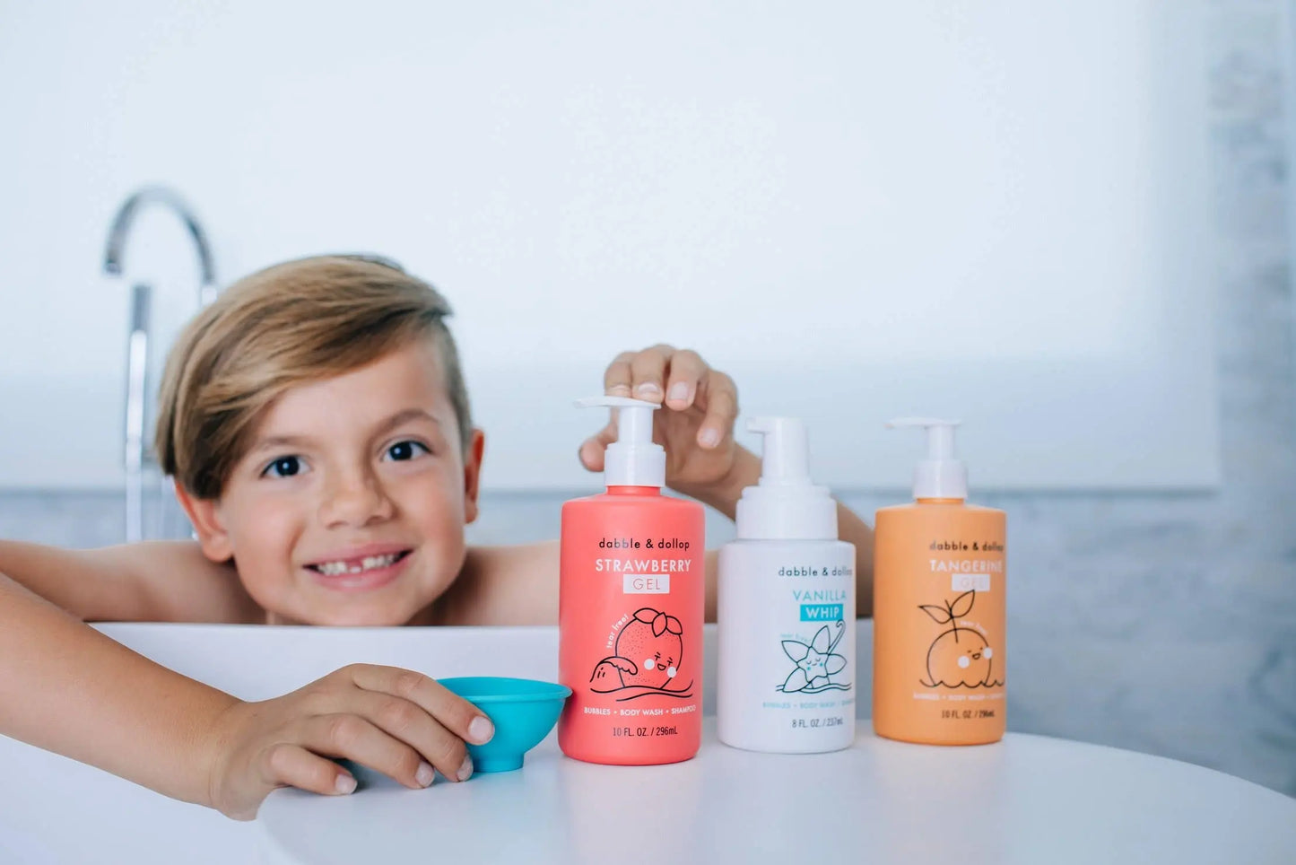 All-Natural Strawberry Shampoo, Body Wash & Bubbles Dabble & Dollop