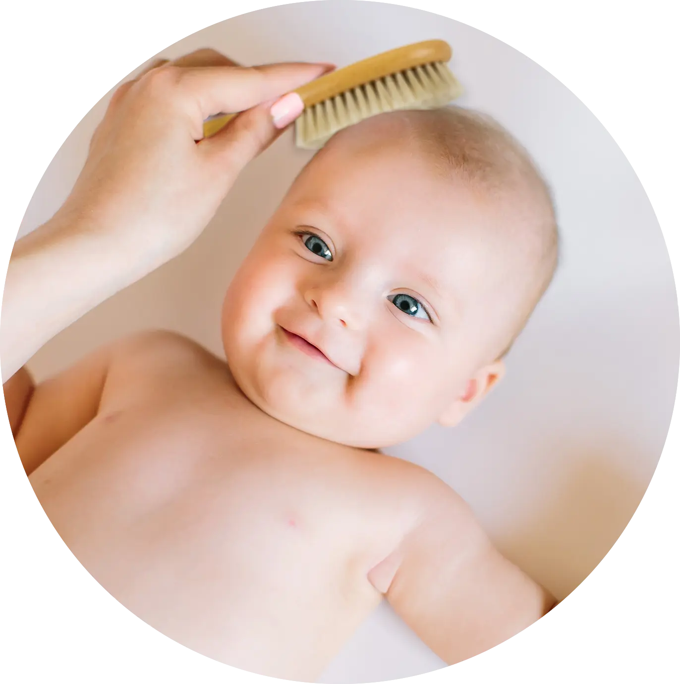 Natural Bristle Hair Brush, Soft For Baby's Delicate Scalp T is for Tame