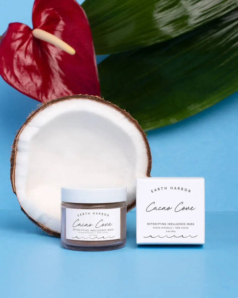CACAO COVE Detox Dessert Mask: Raw Cacao + Ocean Minerals Earth Harbor Naturals